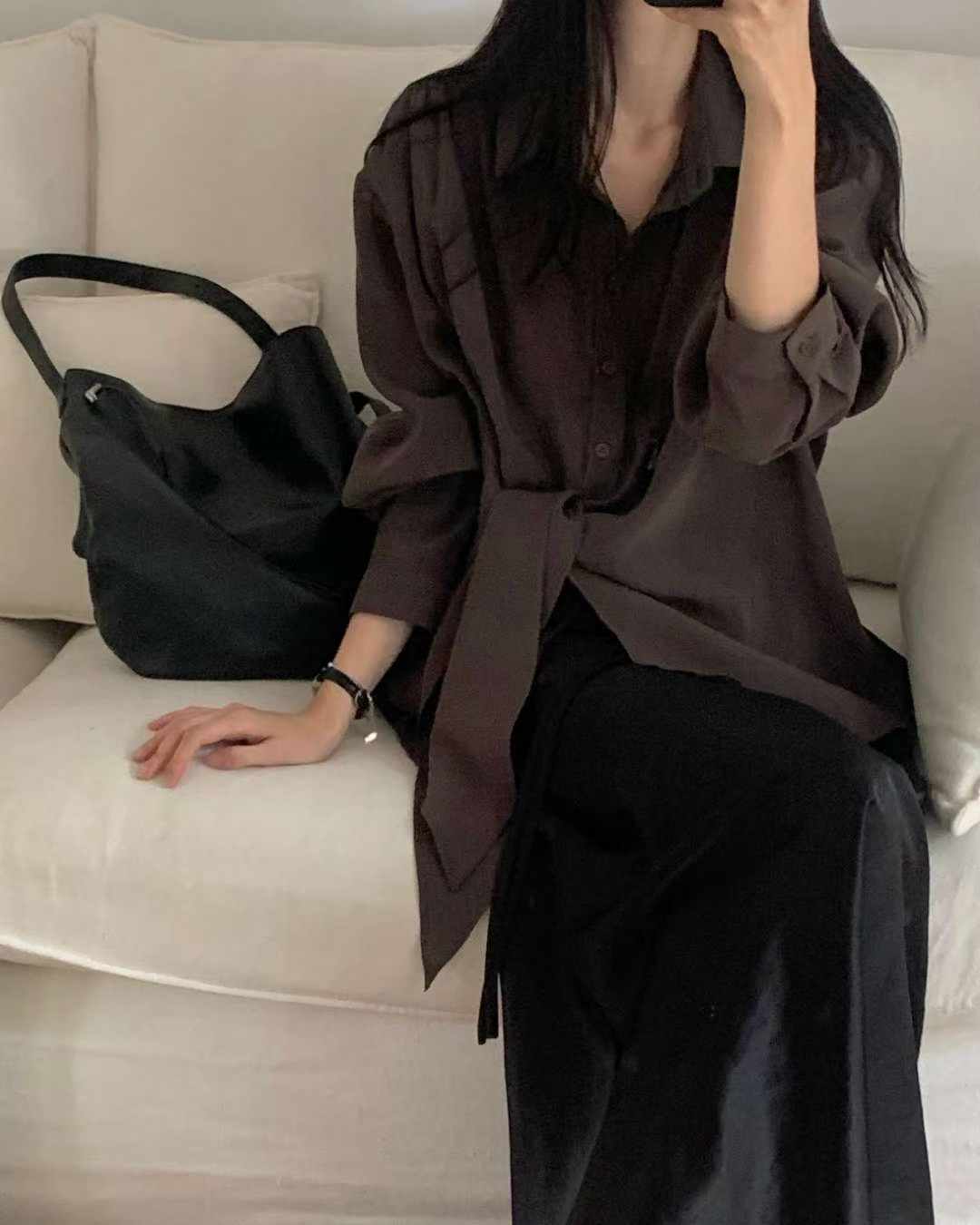 Autumn brin wrap blouse-3col