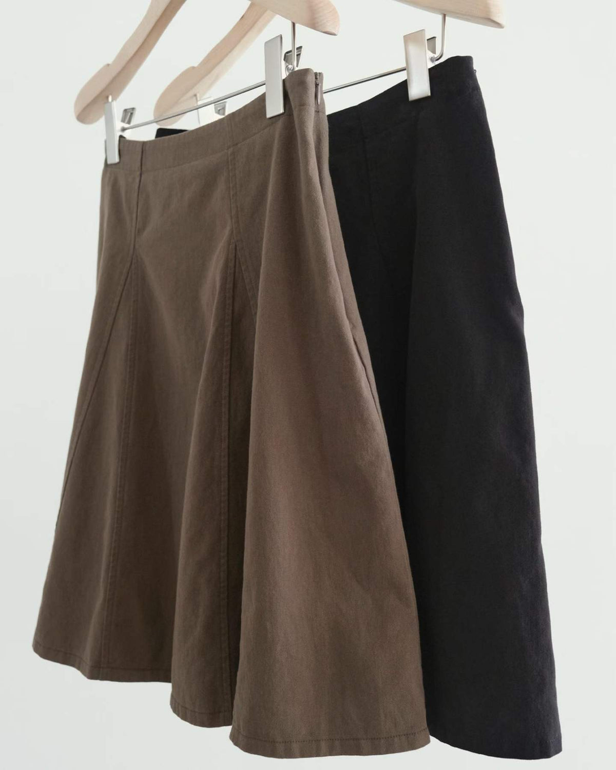 Ounce peach-washed midi skirt-2col