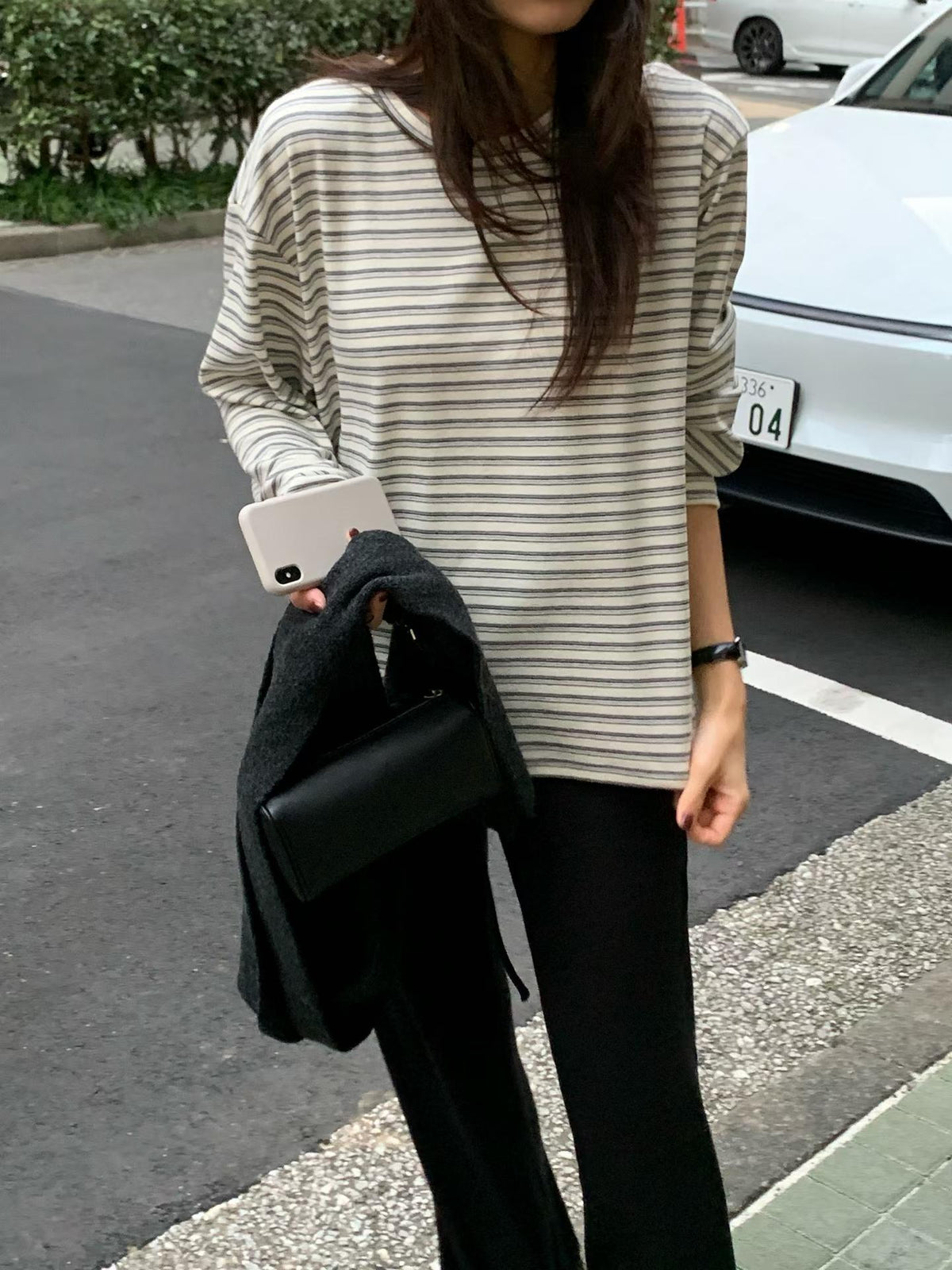 Ounce pair stripe T-2col