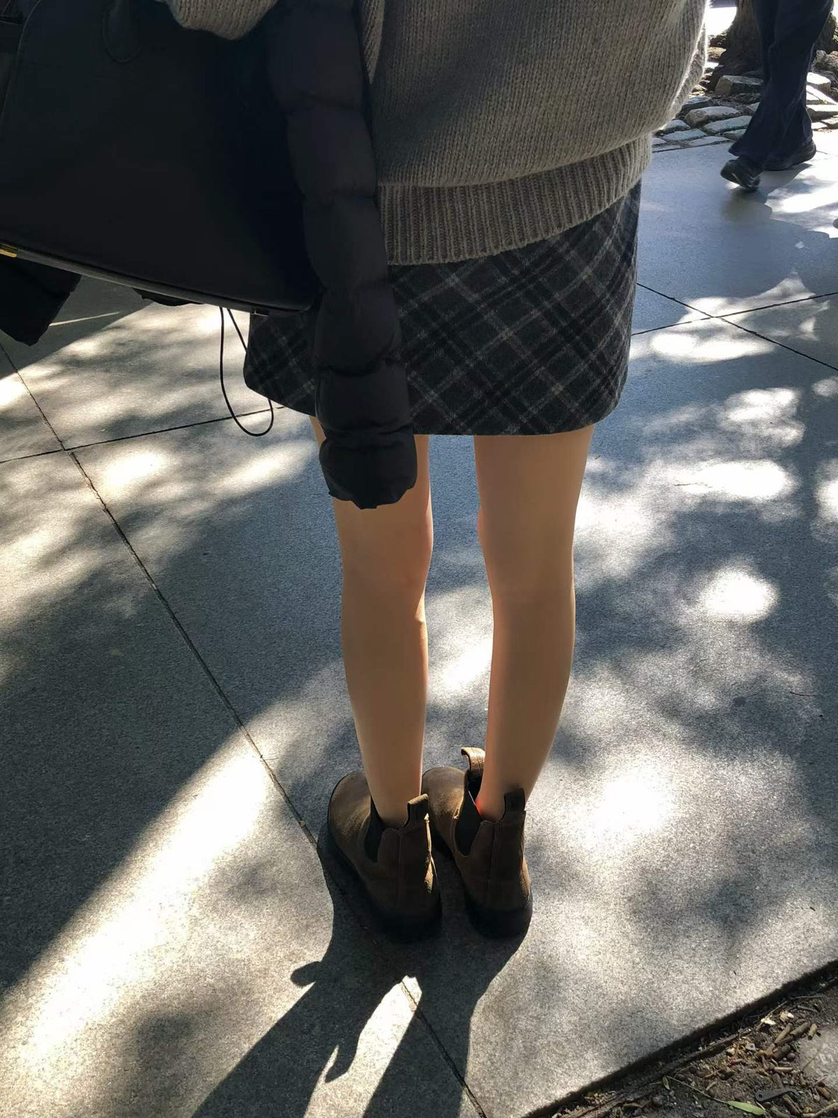 Ounce monica check mini skirt-2col