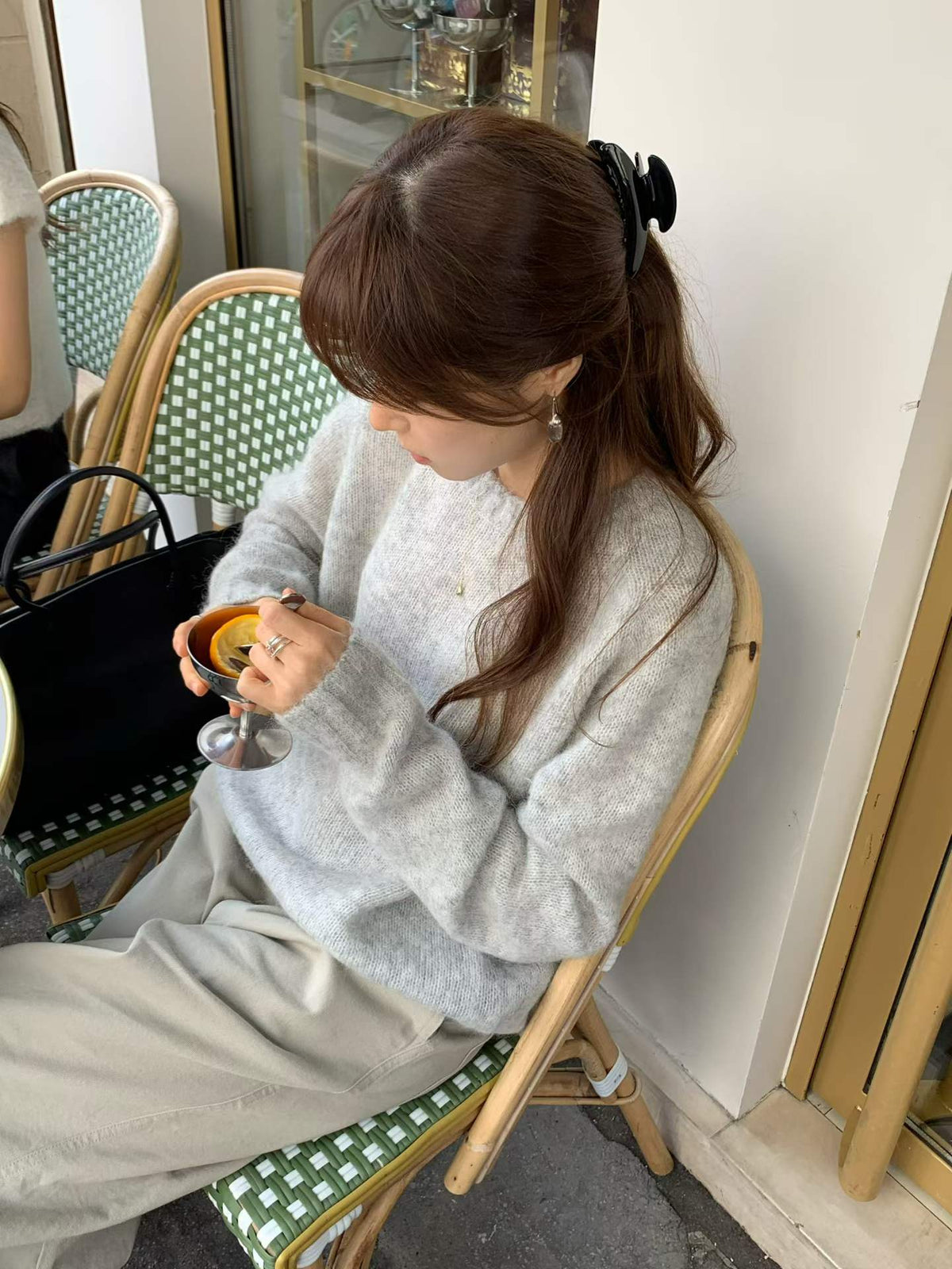 Ounce fine alpaca round knit-2col