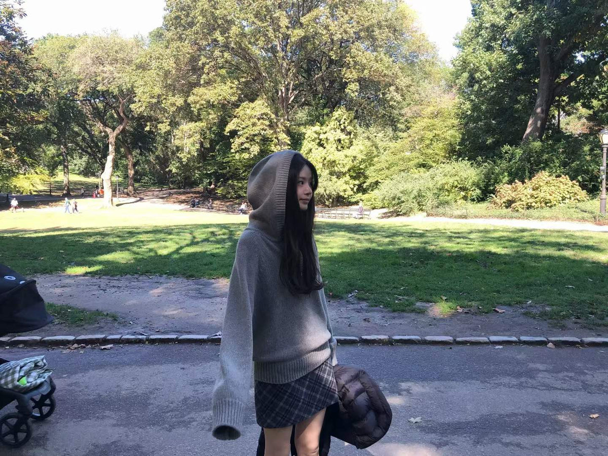 Ounce raglan hood knit-2col