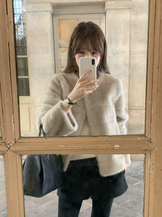 Ounce sage mink fur jk