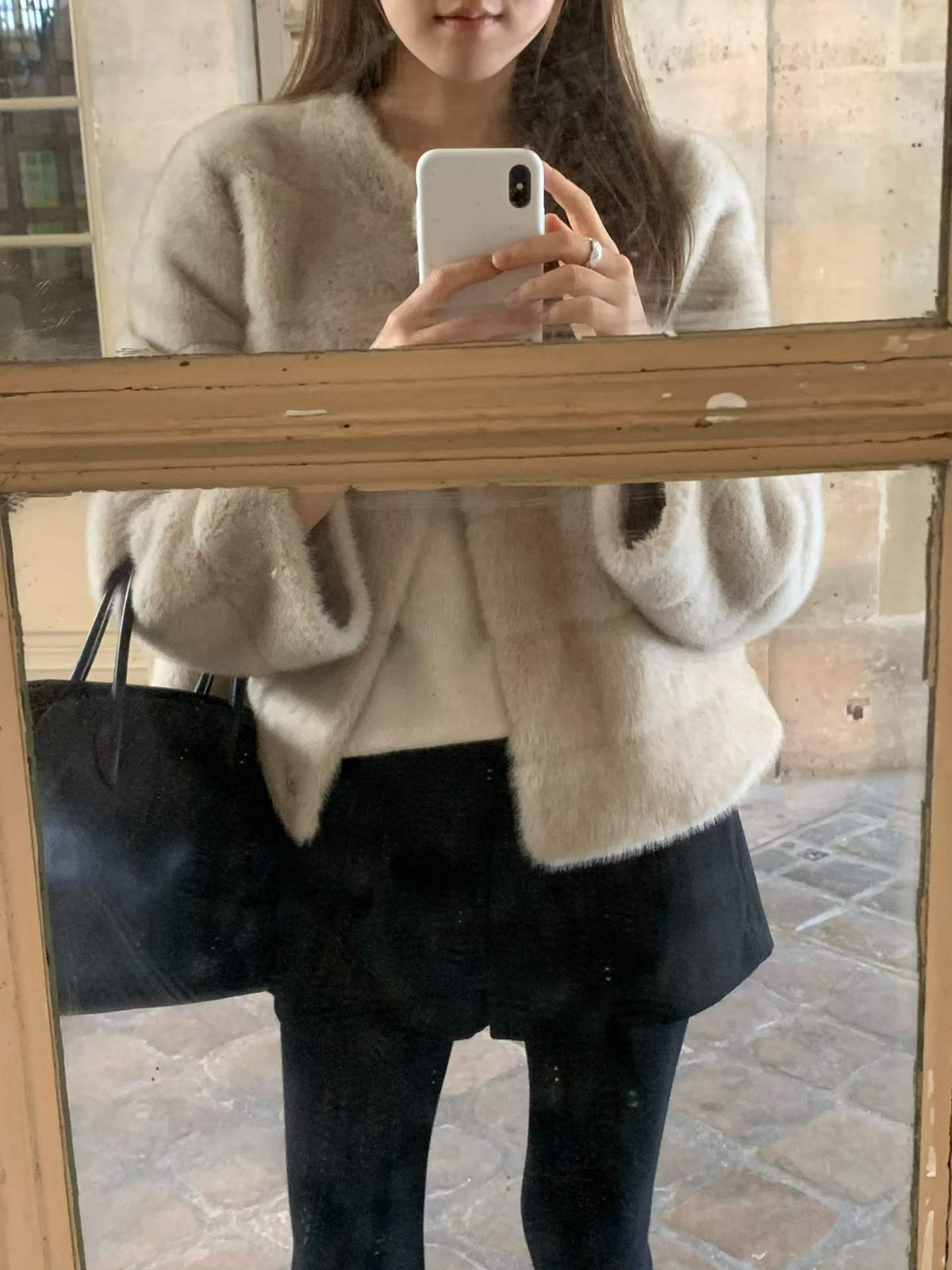 Ounce sage mink fur jk