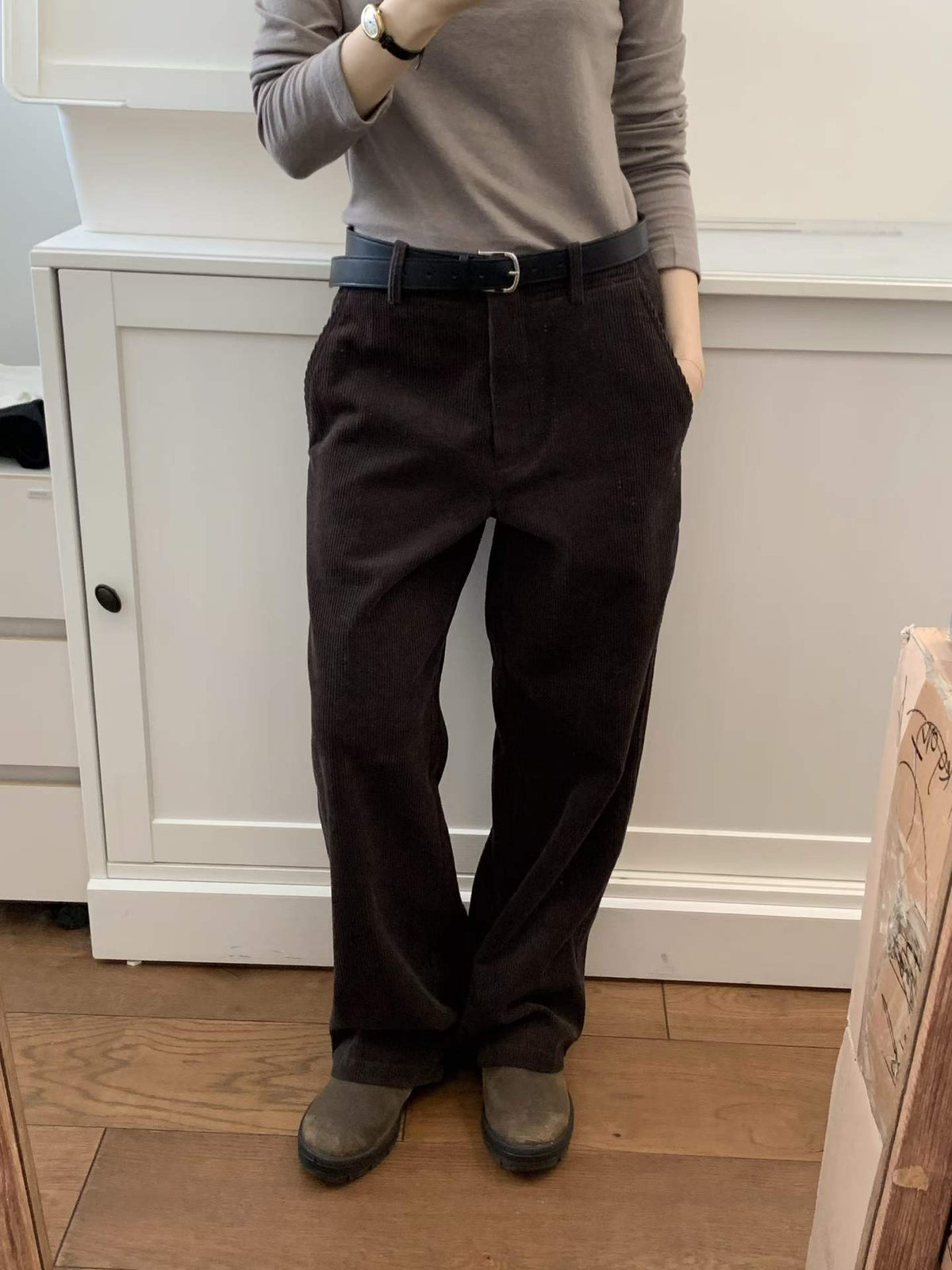 Ounce nona corduroy gimo pants-2col