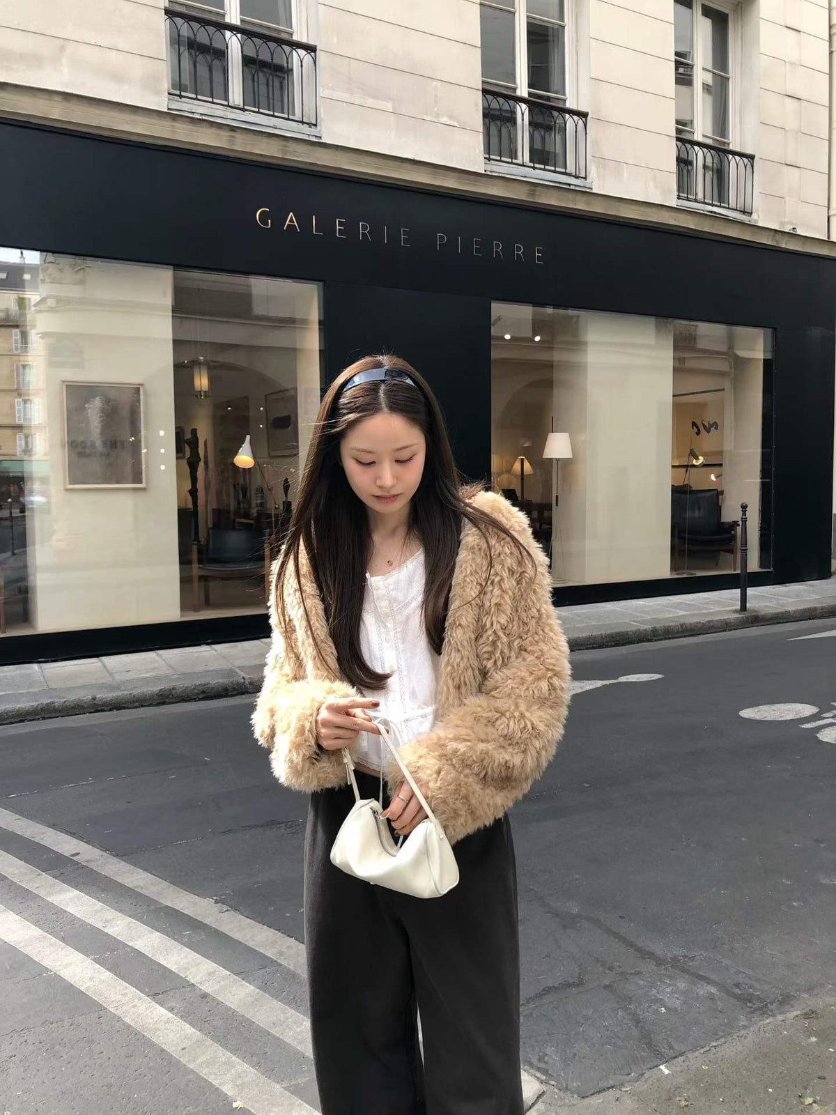 Ounce hairy fur jacket-2col