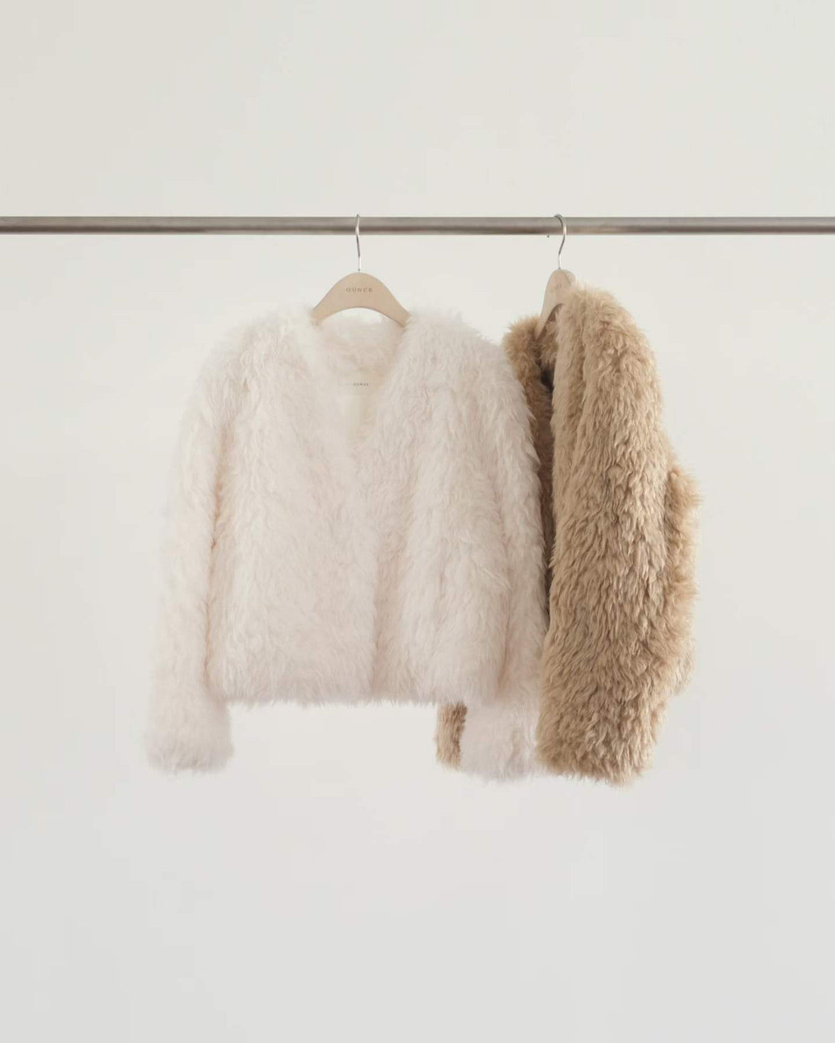Ounce hairy fur jacket-2col