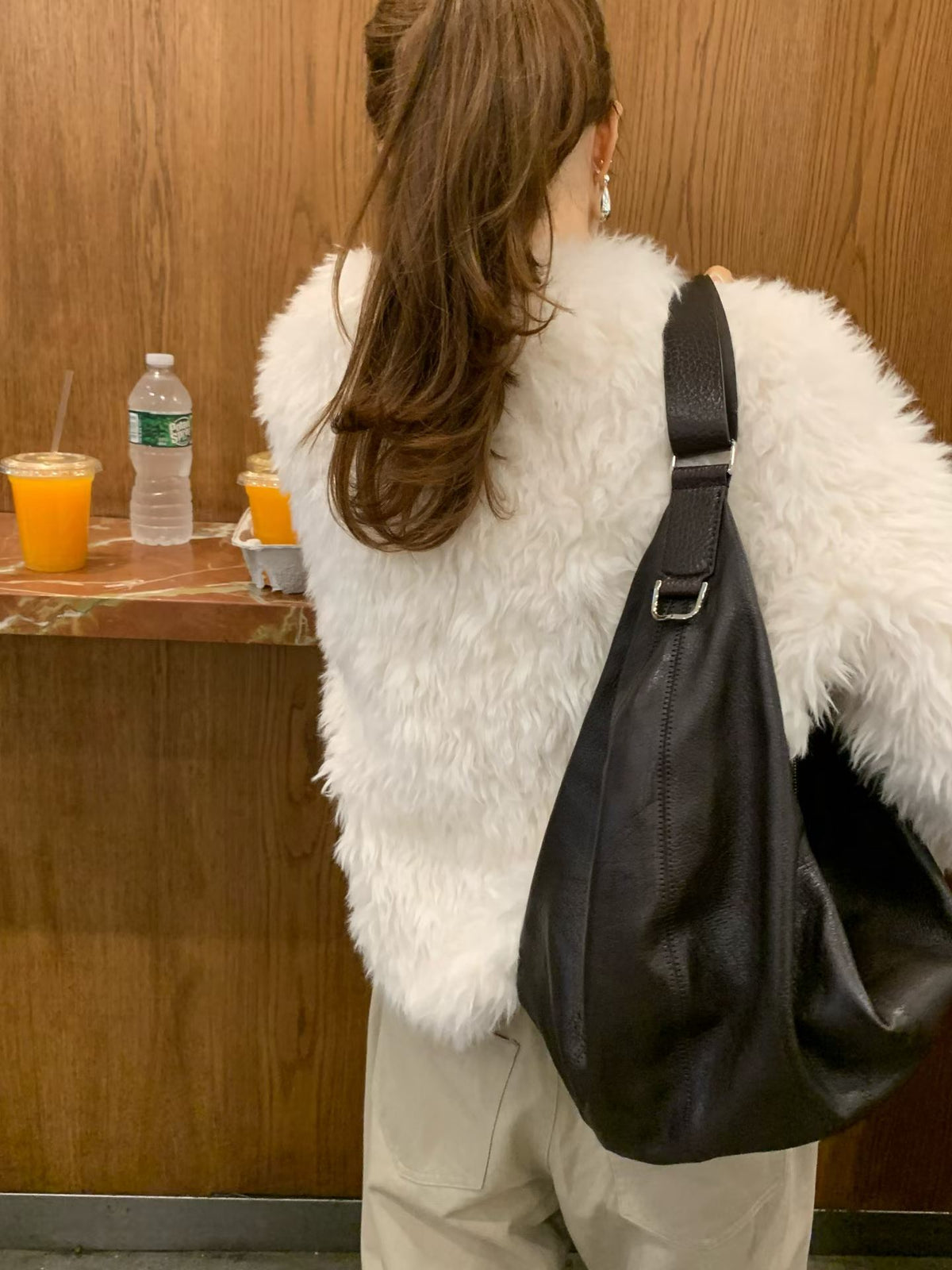 Ounce hairy fur jacket-2col