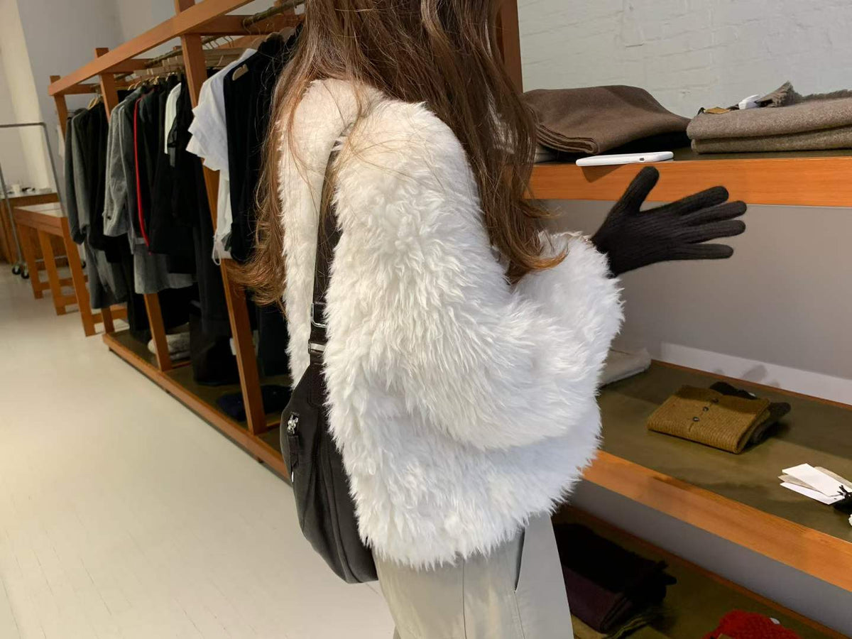 Ounce hairy fur jacket-2col