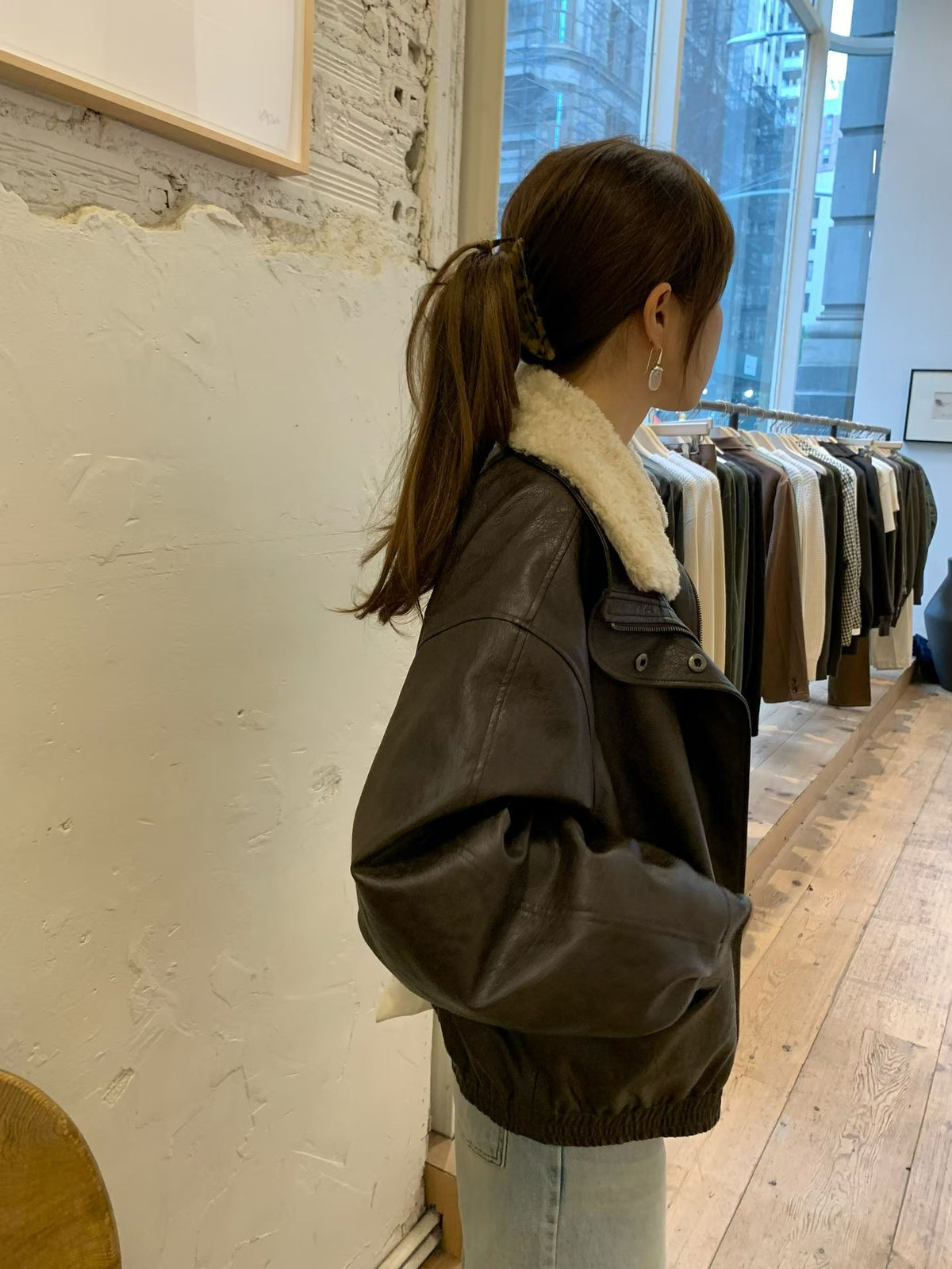 Ounce chloe leather jumper-2col
