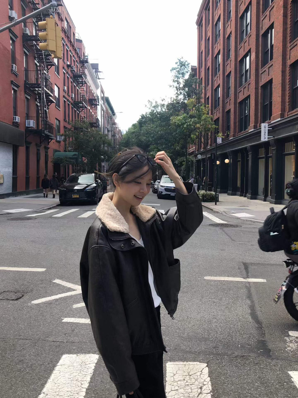 Ounce chloe leather jumper-2col