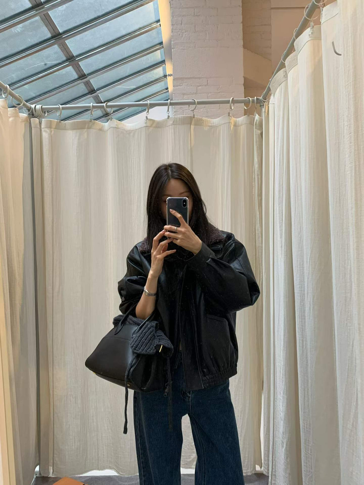 Ounce chloe leather jumper-2col