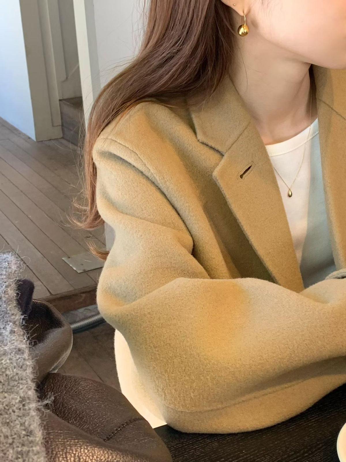 Ounce hd rené wool long coat-3col