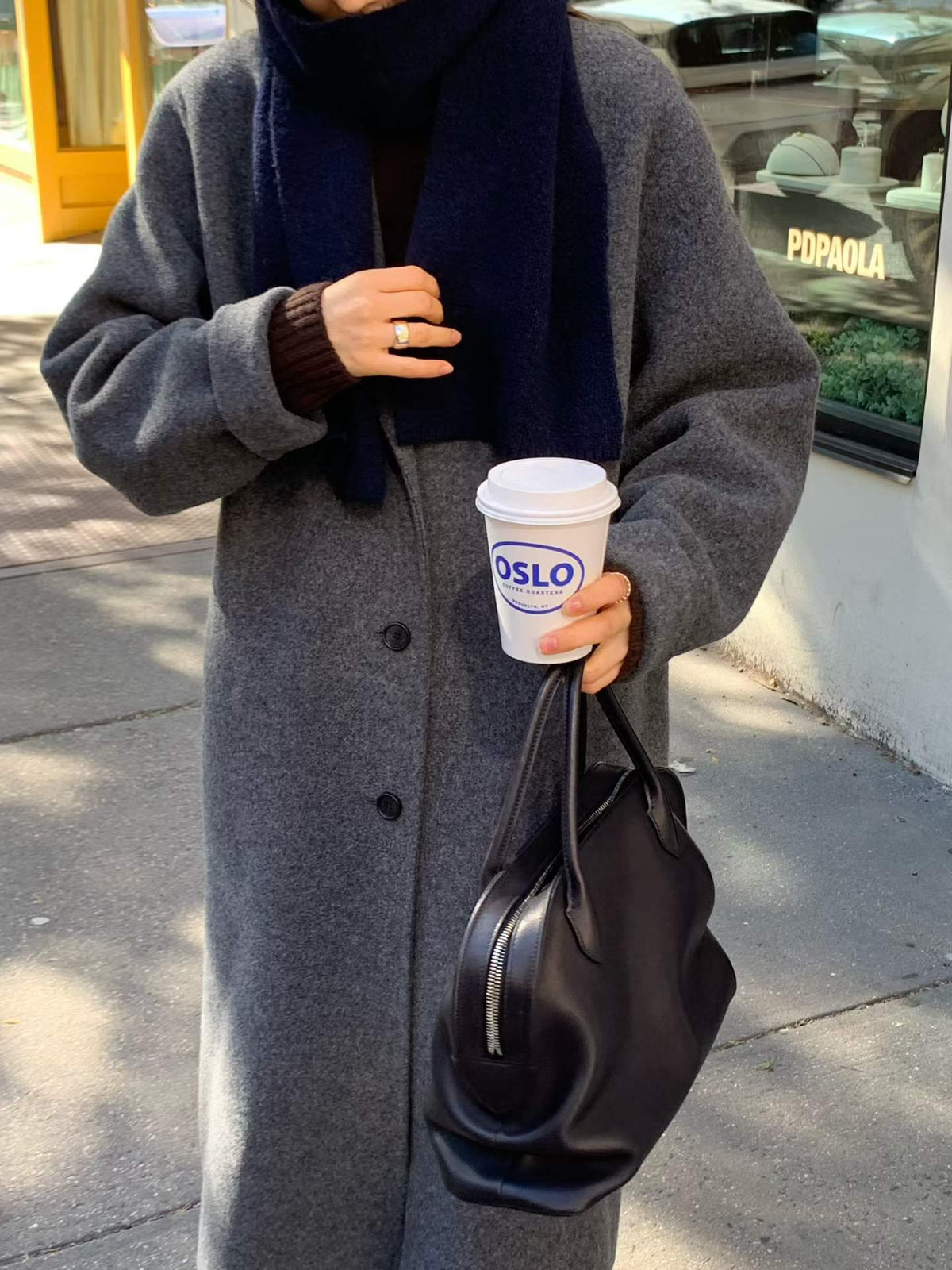 Ounce hd rené wool long coat-3col