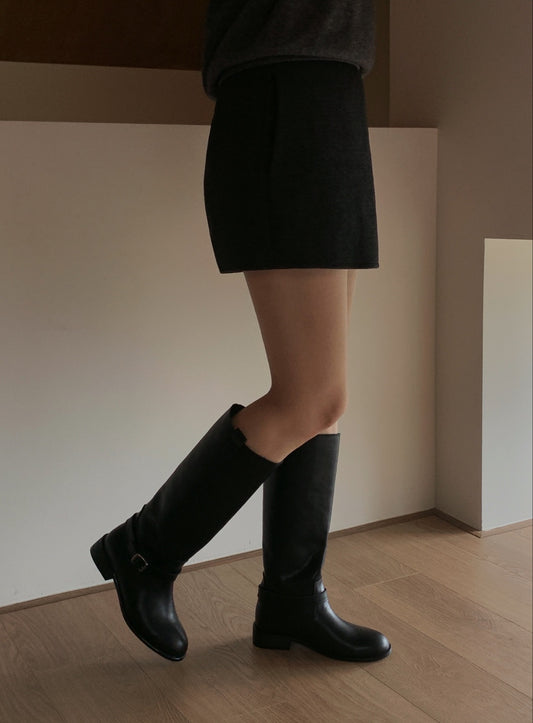 Dual Mood Leather long boots