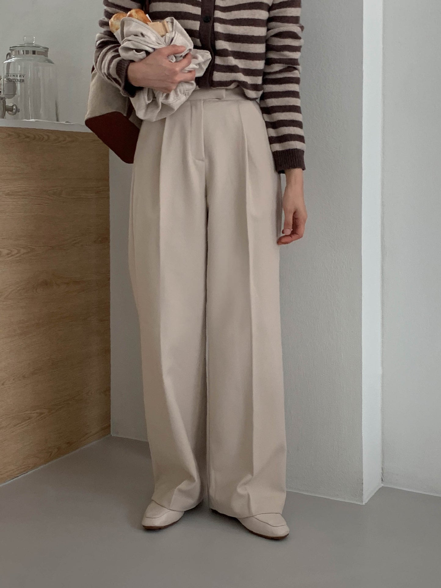 semi-wide gimo slacks-4col/ショート丈あり