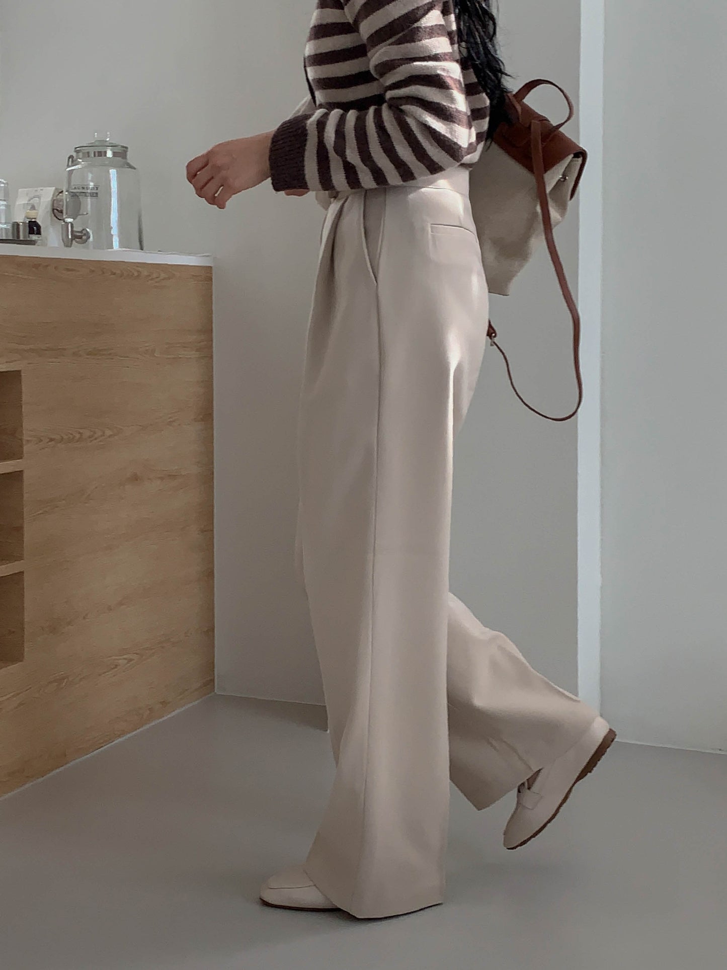 semi-wide gimo slacks-4col/ショート丈あり