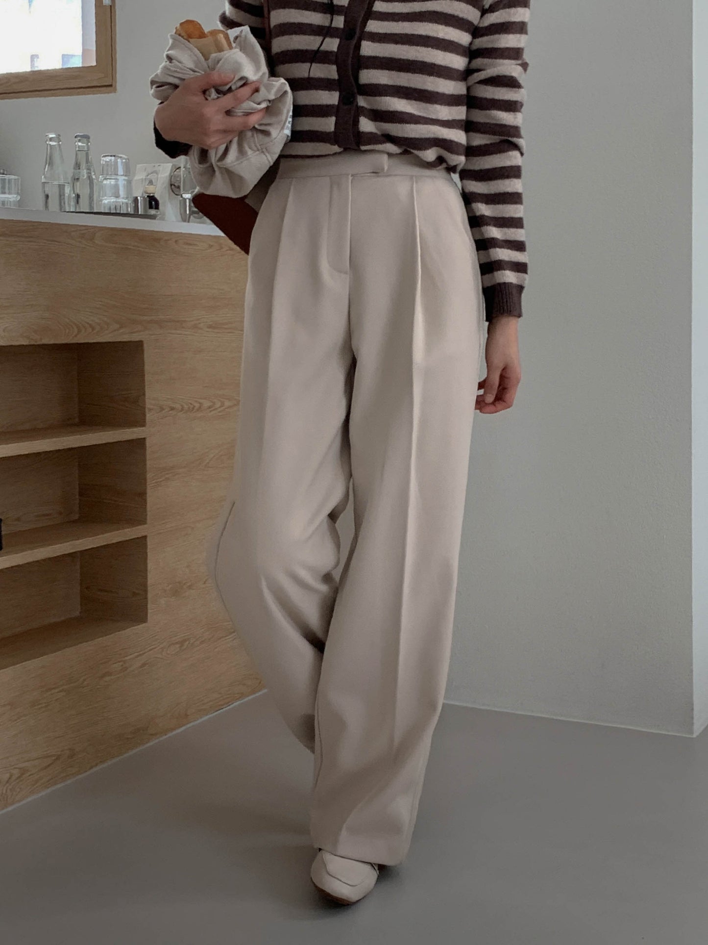 semi-wide gimo slacks-4col/ショート丈あり