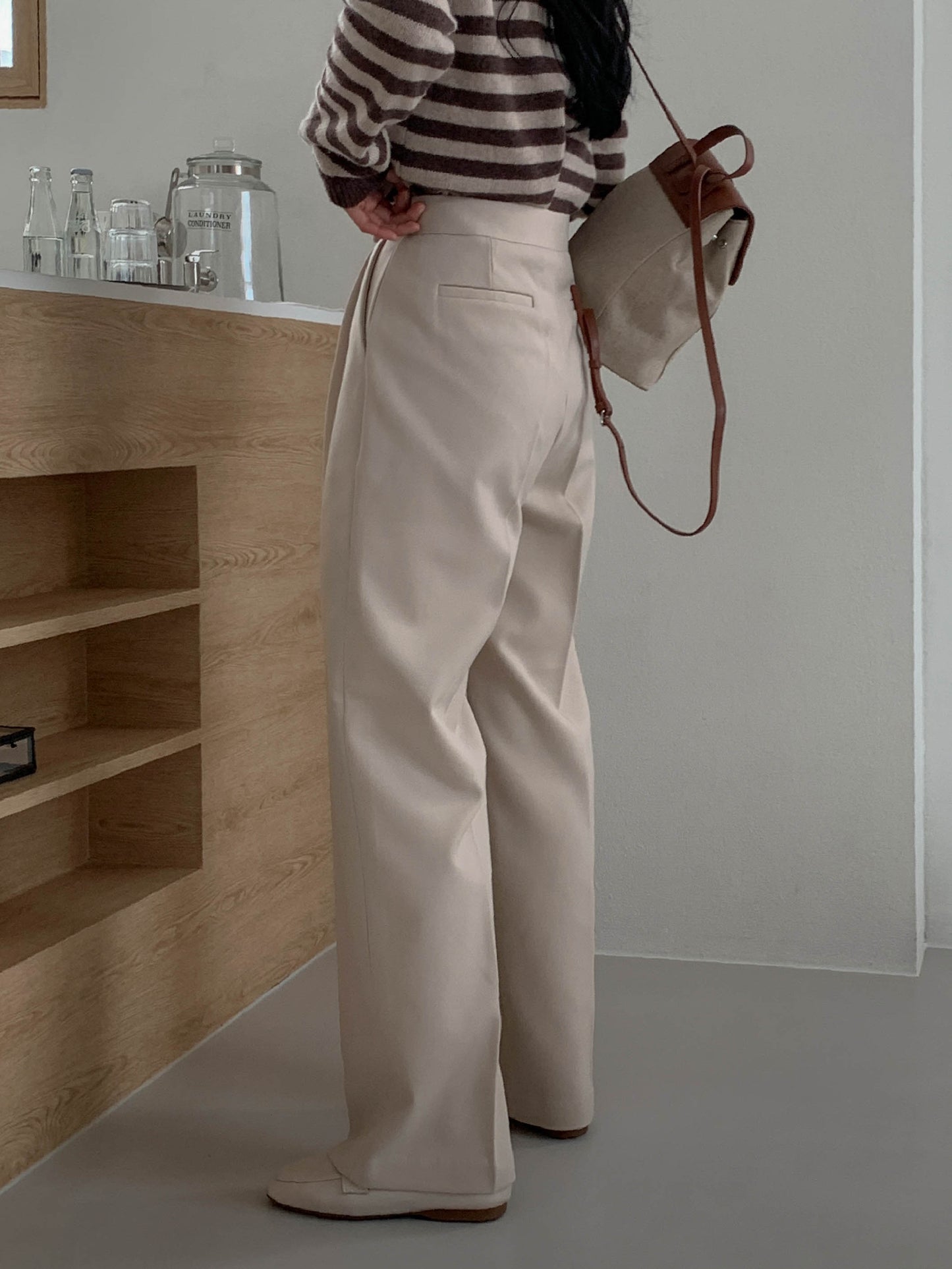 semi-wide gimo slacks-4col/ショート丈あり