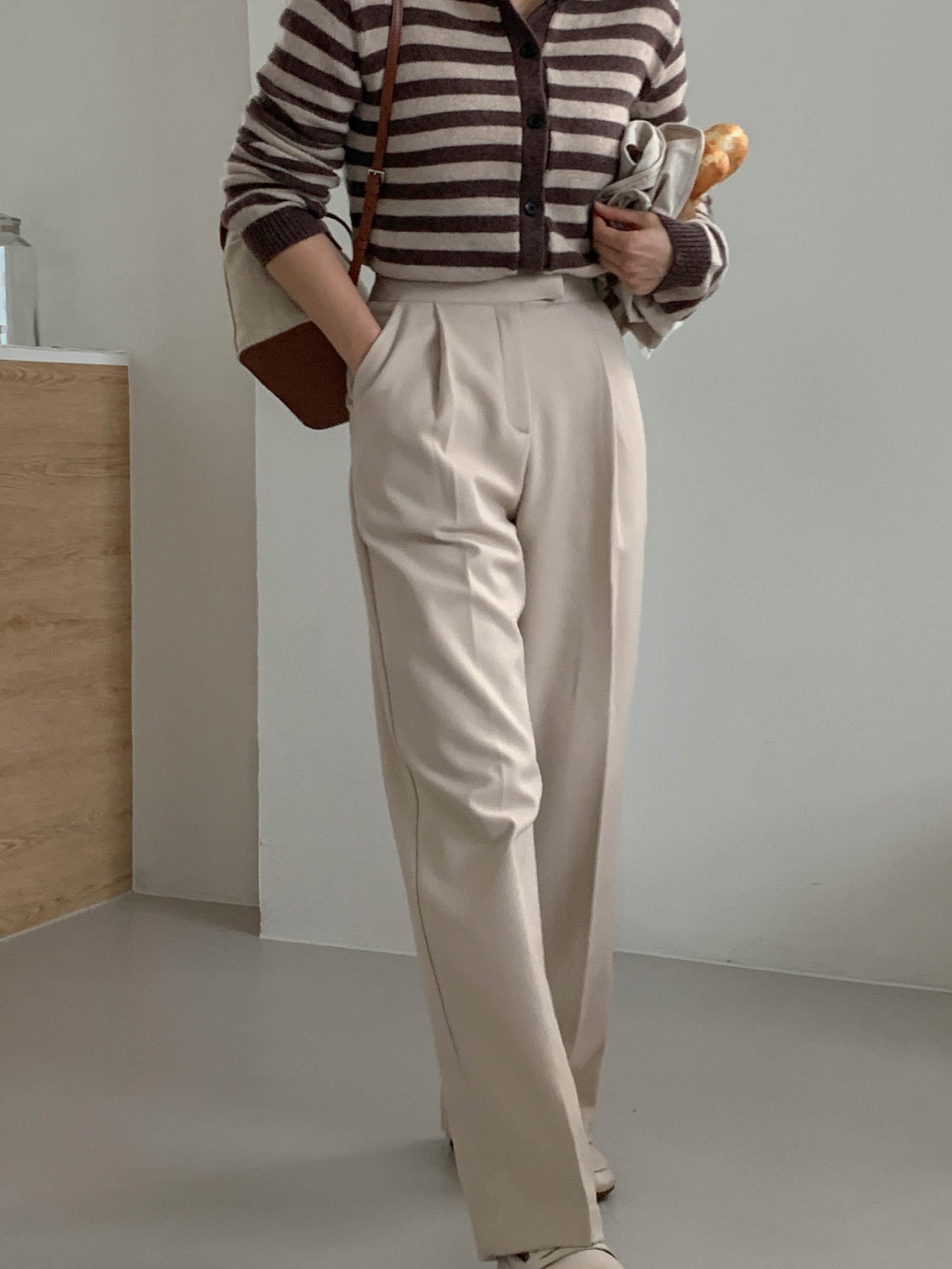 semi-wide gimo slacks-4col/ショート丈あり