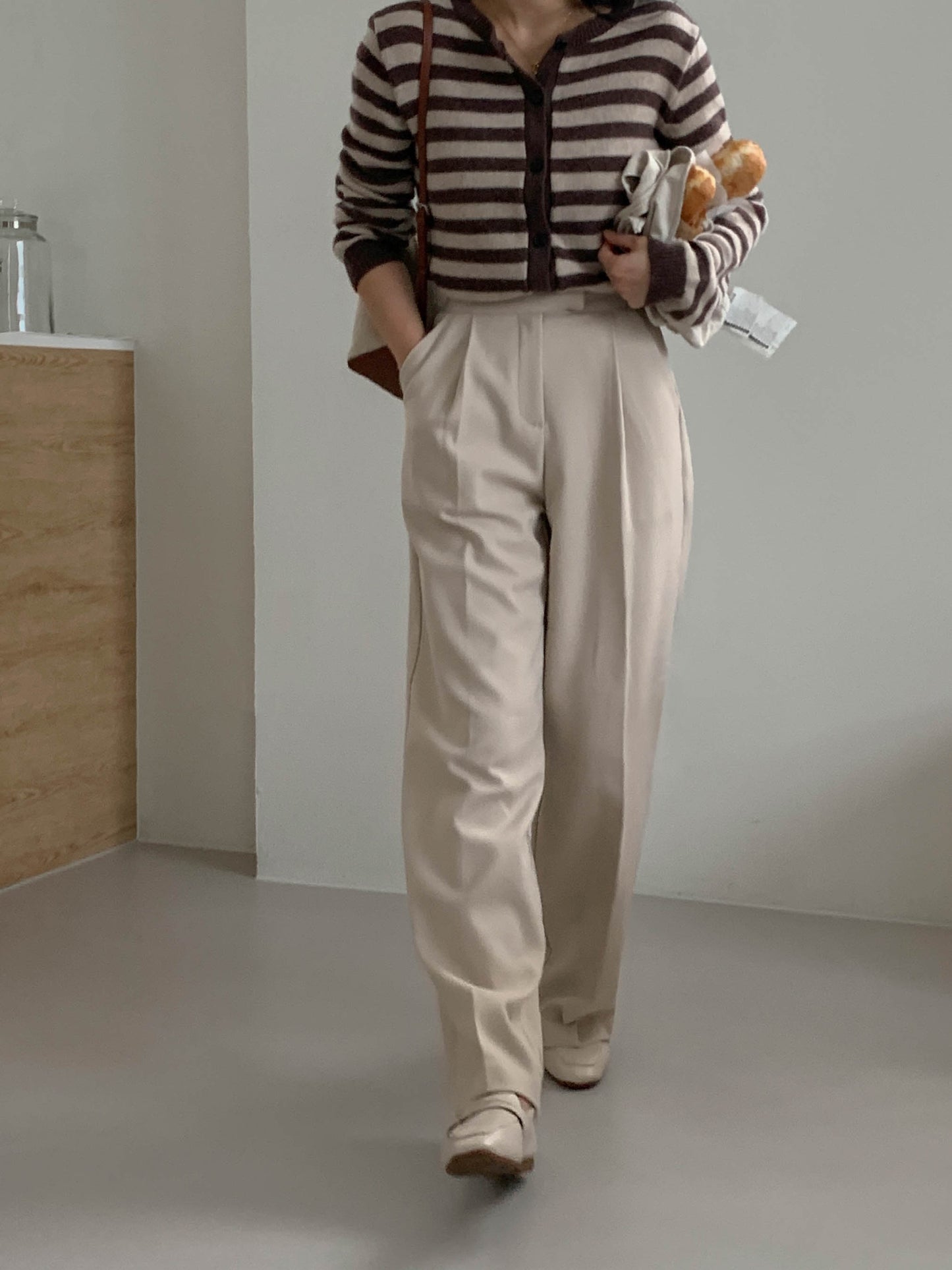 semi-wide gimo slacks-4col/ショート丈あり