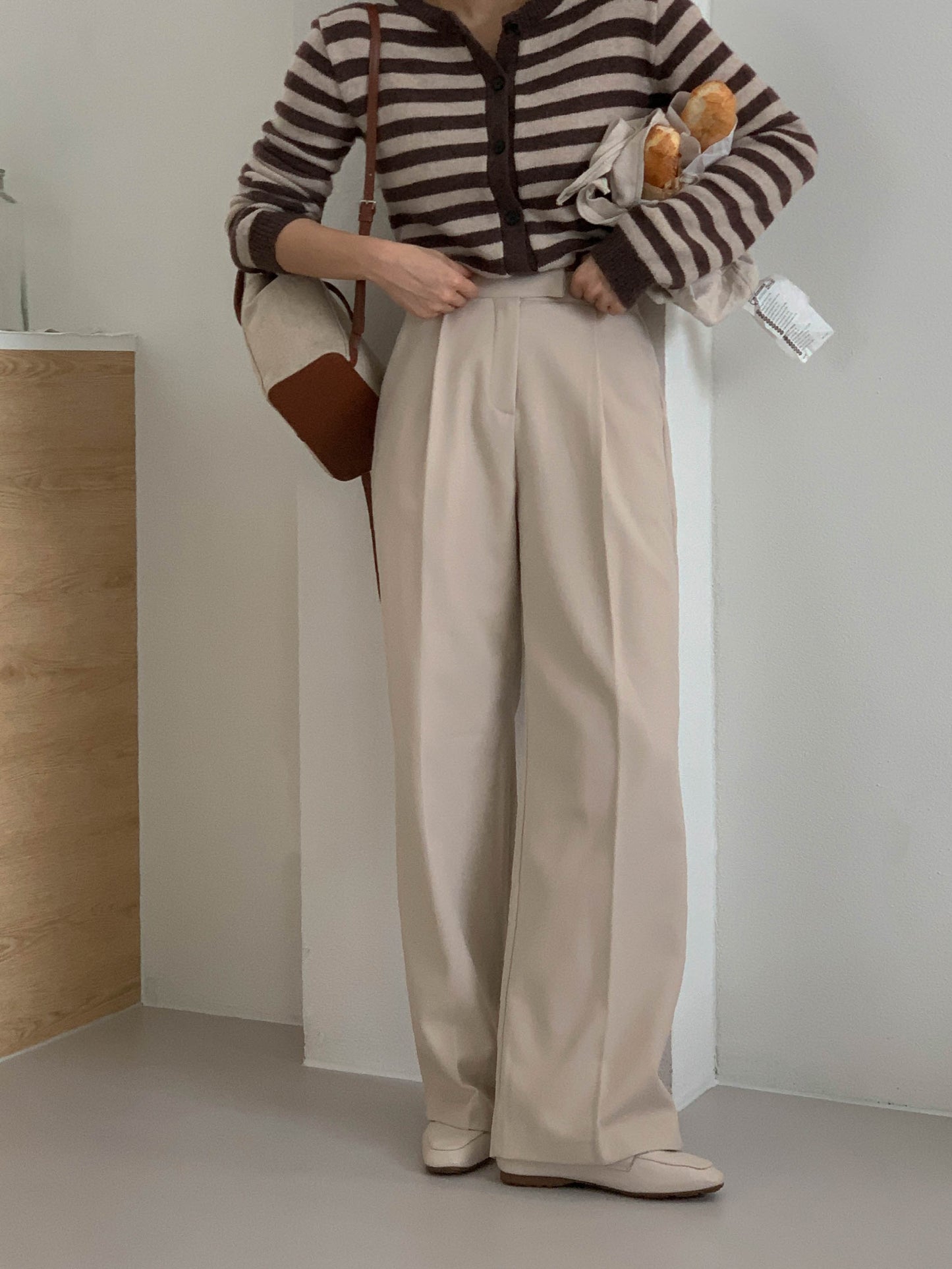 semi-wide gimo slacks-4col/ショート丈あり