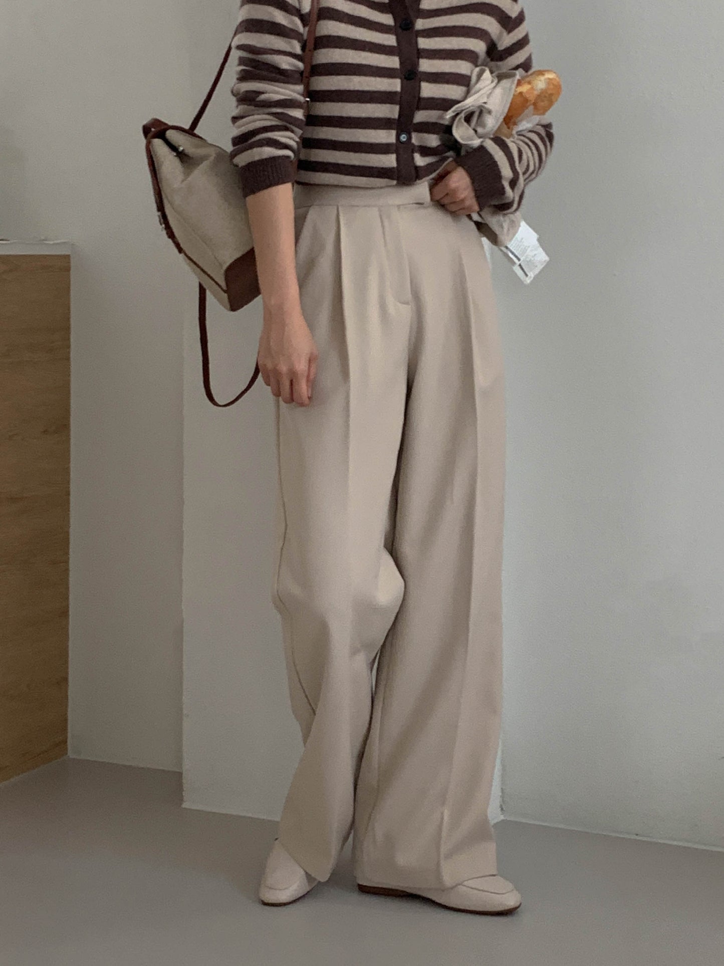 semi-wide gimo slacks-4col/ショート丈あり