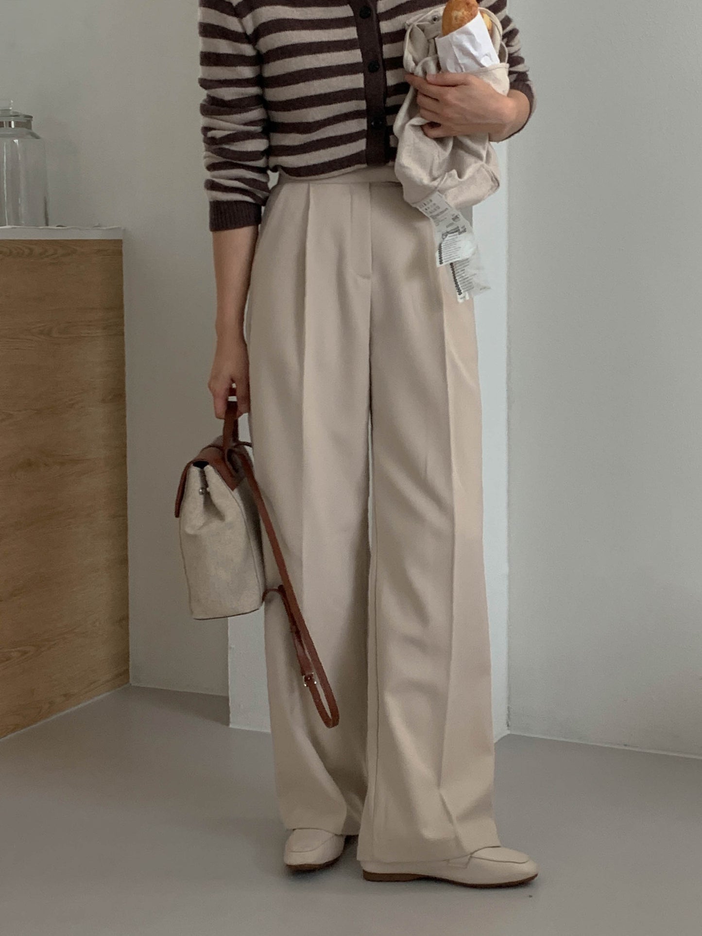 semi-wide gimo slacks-4col/ショート丈あり