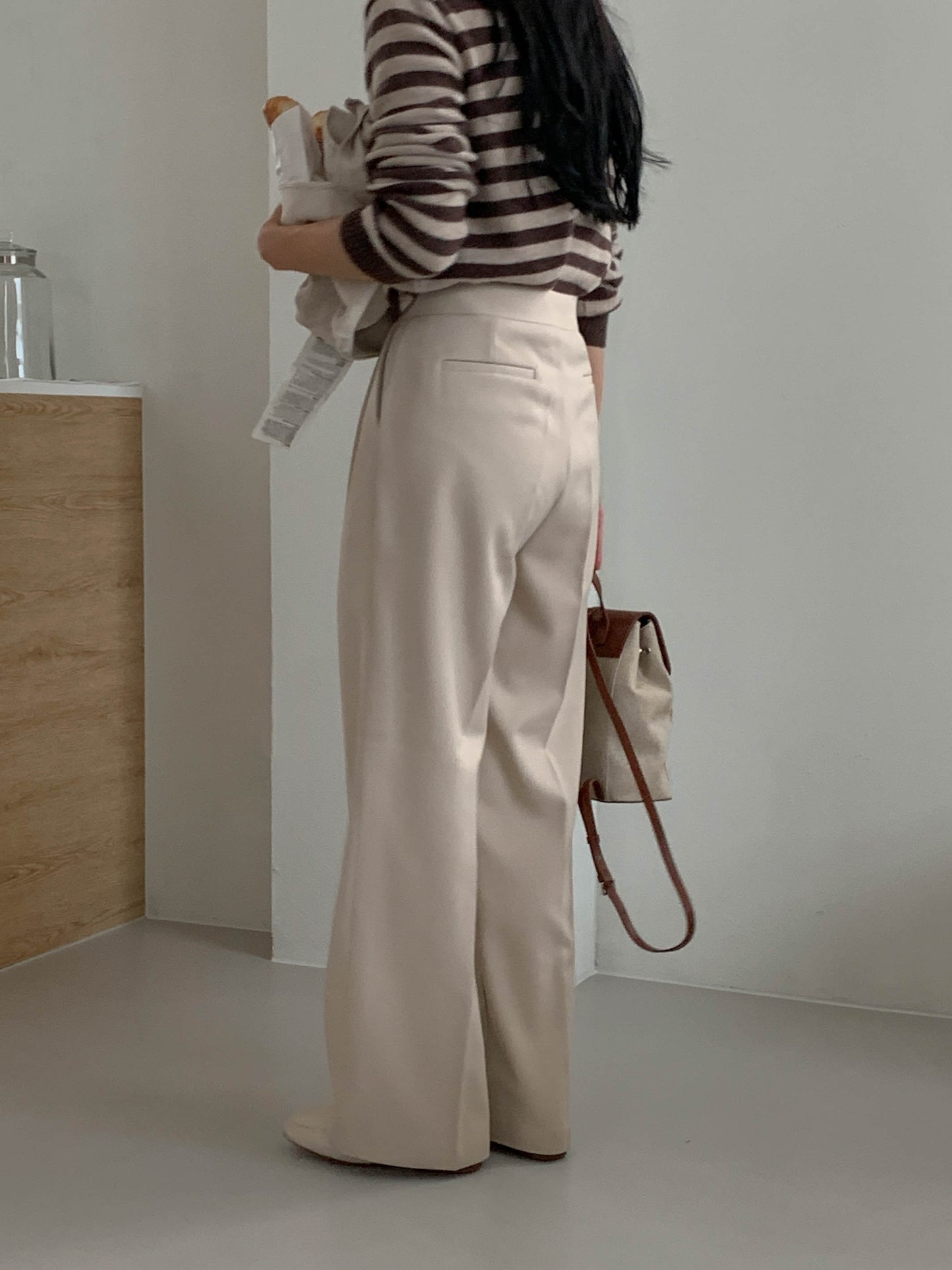 semi-wide gimo slacks-4col/ショート丈あり