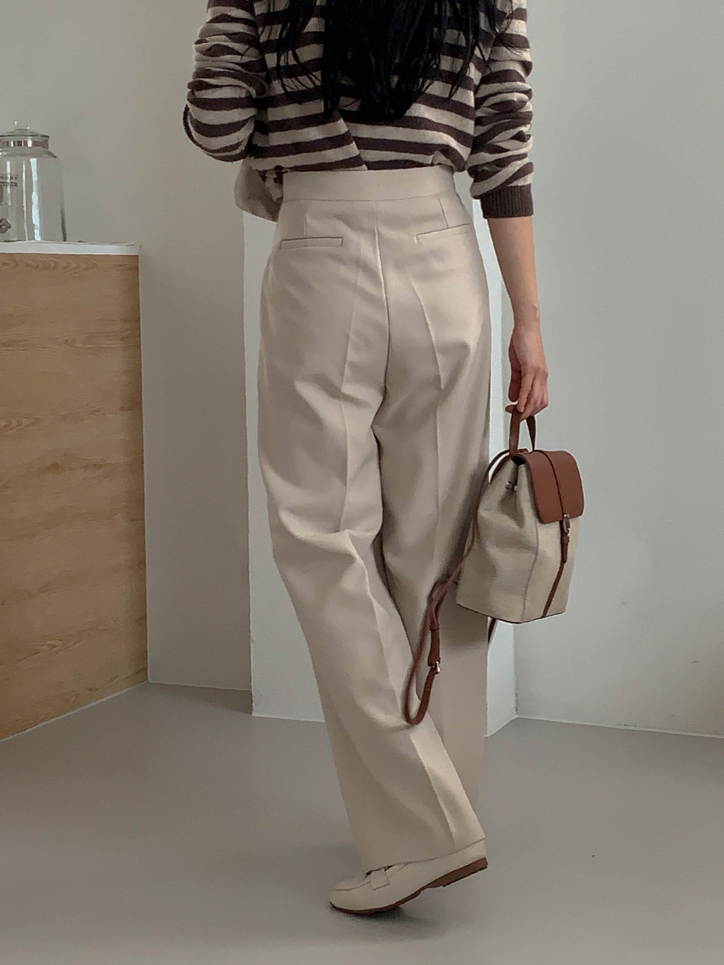 semi-wide gimo slacks-4col/ショート丈あり