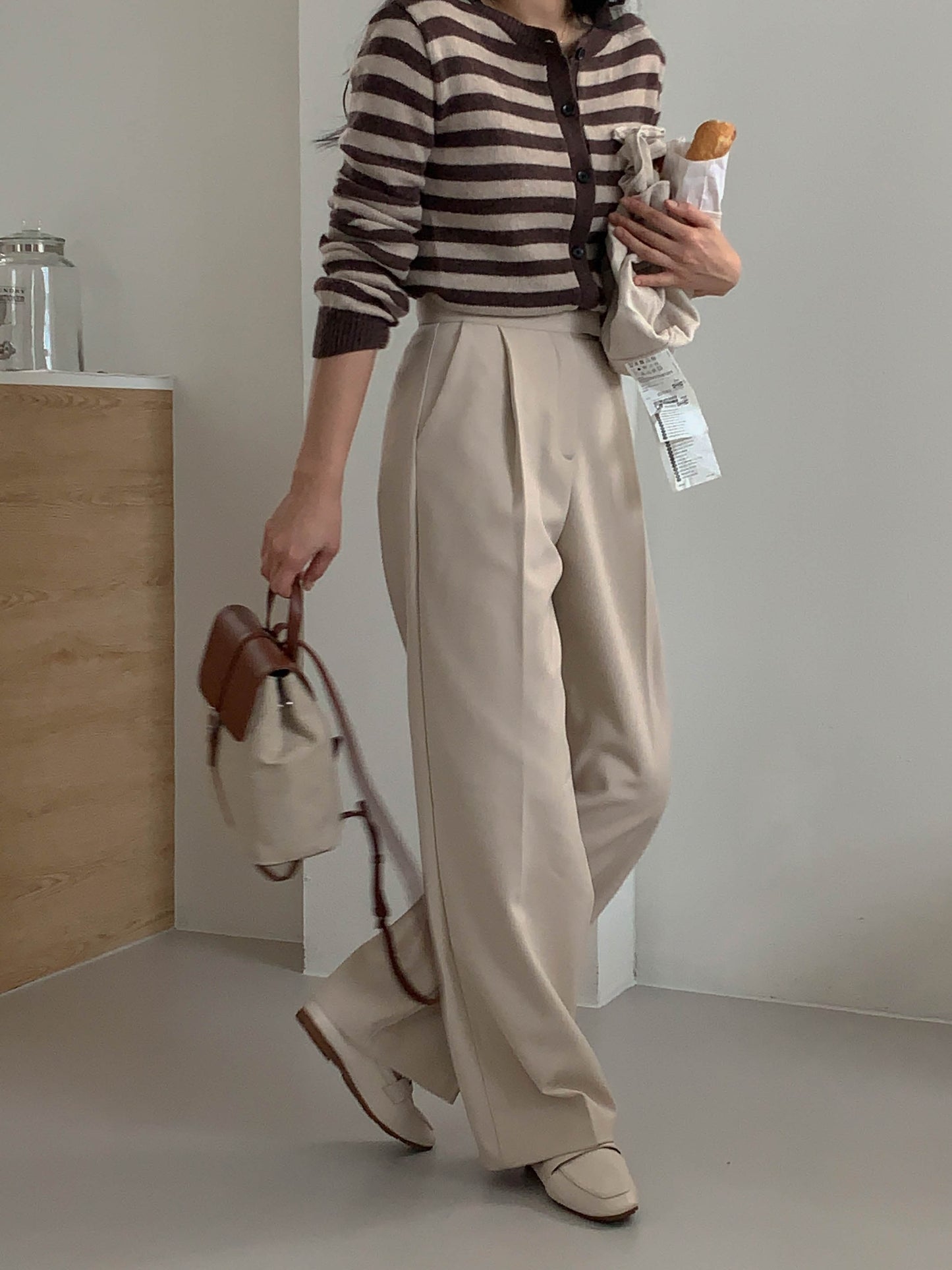 semi-wide gimo slacks-4col/ショート丈あり