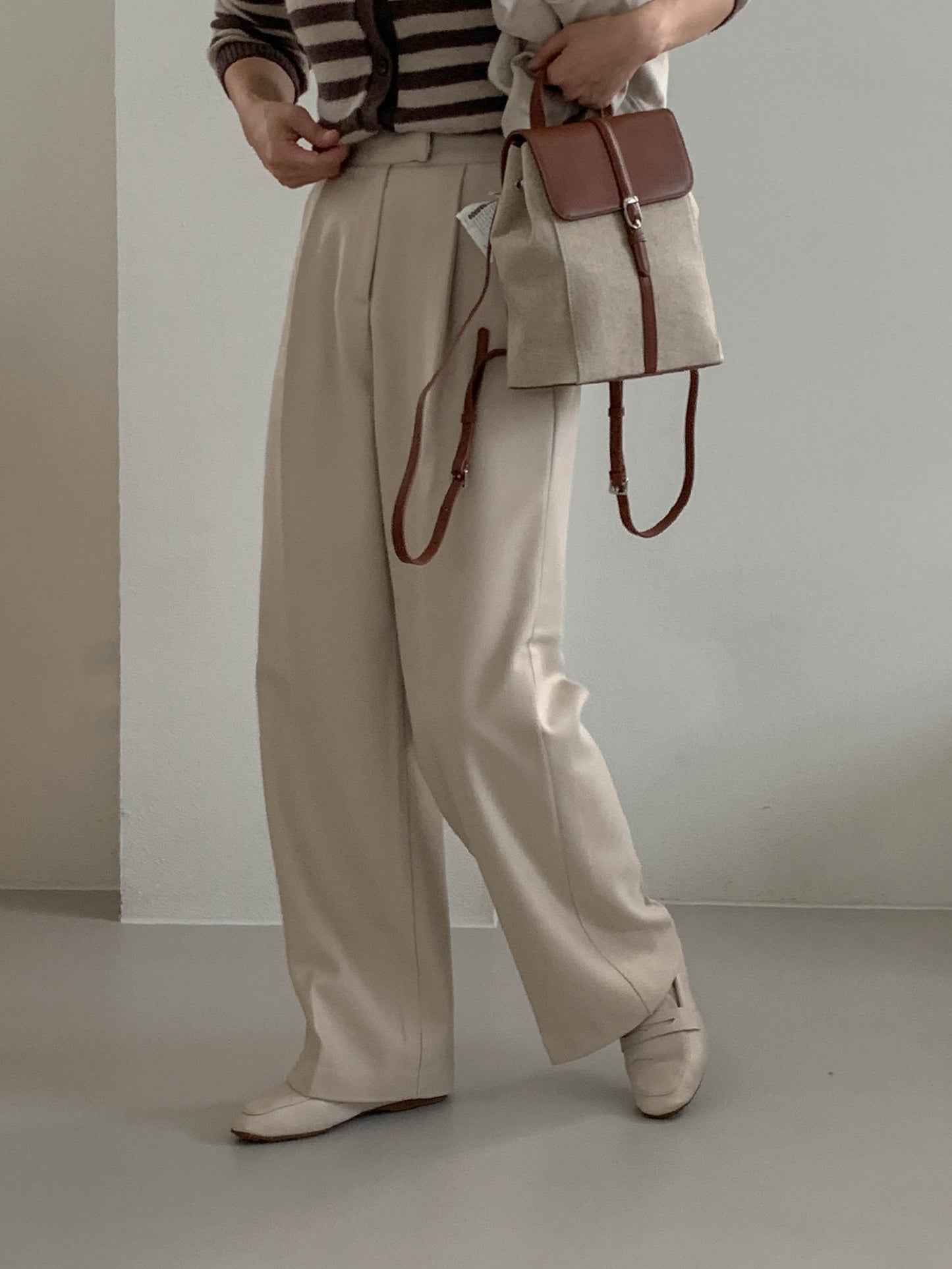 semi-wide gimo slacks-4col/ショート丈あり