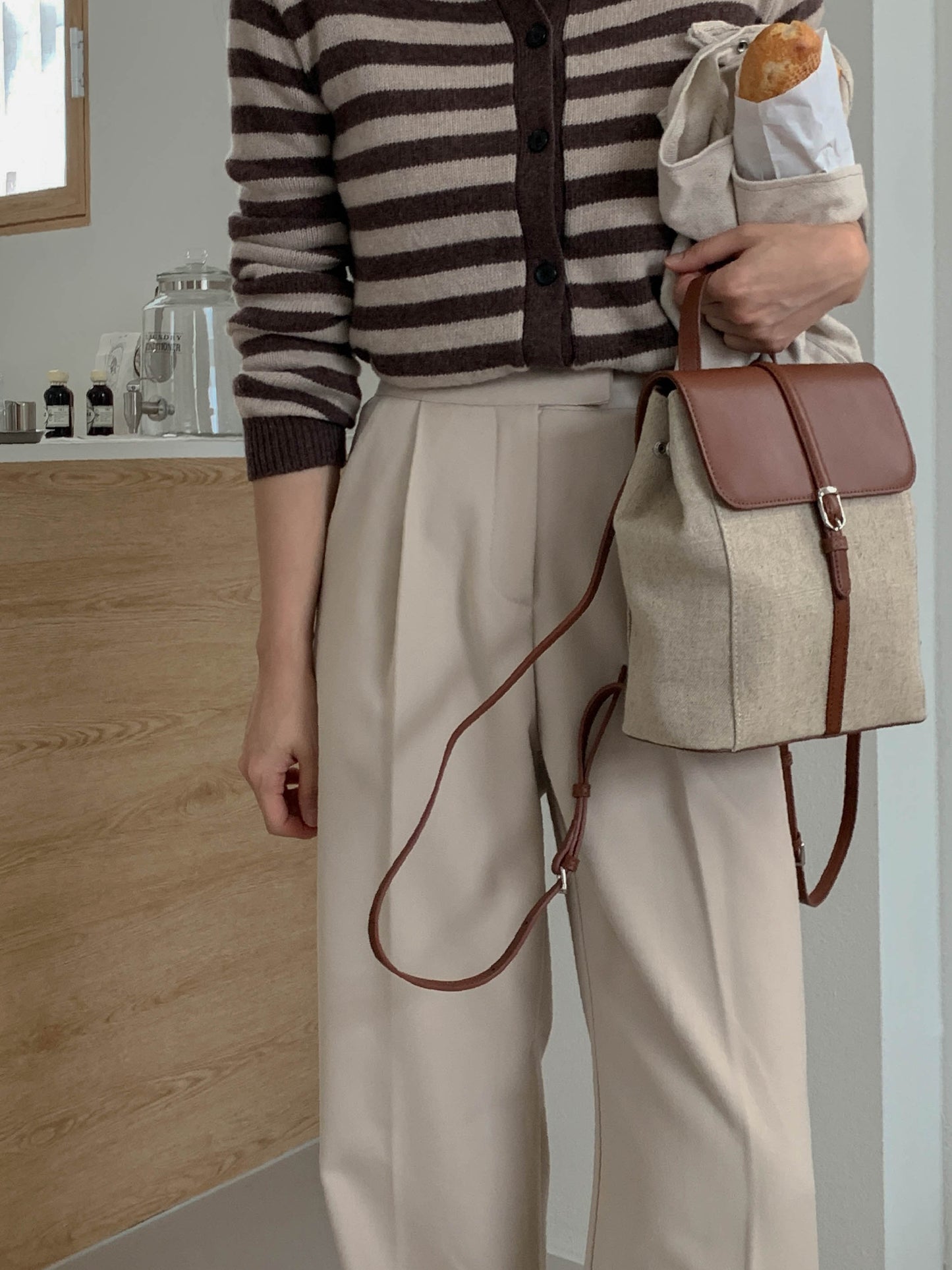 semi-wide gimo slacks-4col/ショート丈あり