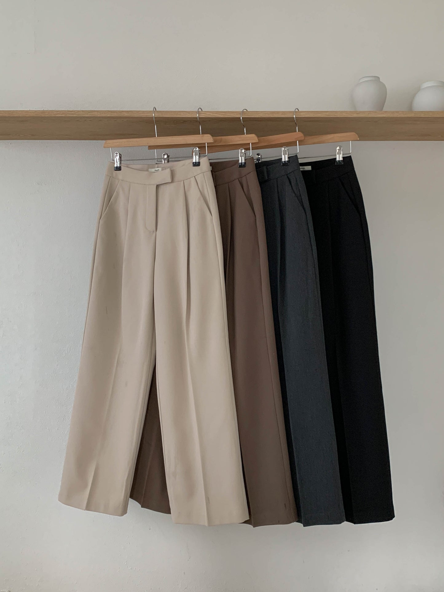 semi-wide gimo slacks-4col/ショート丈あり