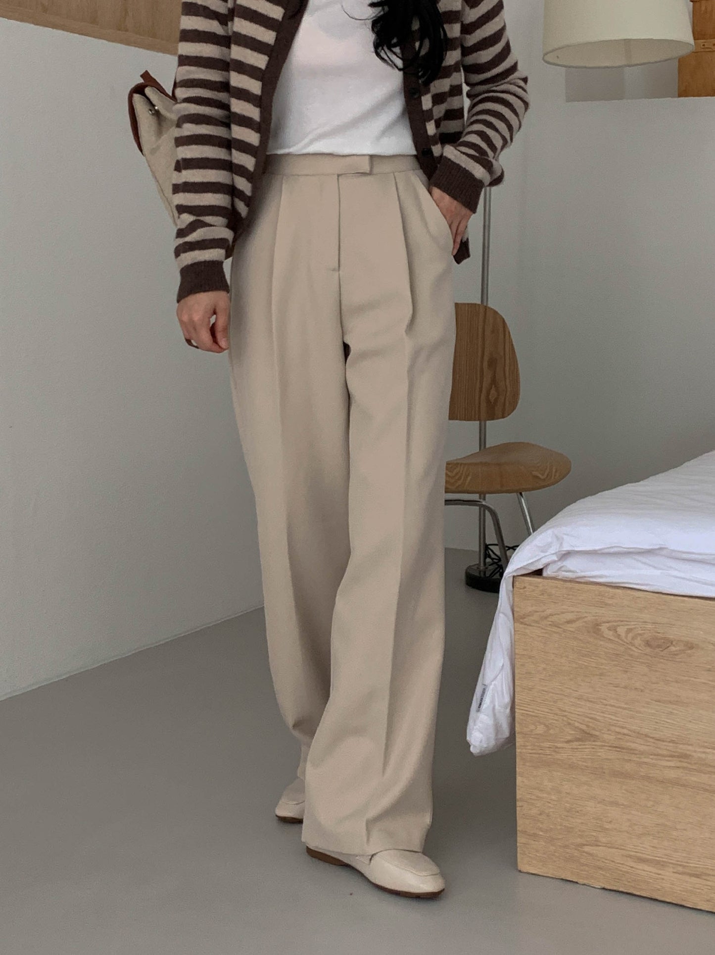 semi-wide gimo slacks-4col/ショート丈あり