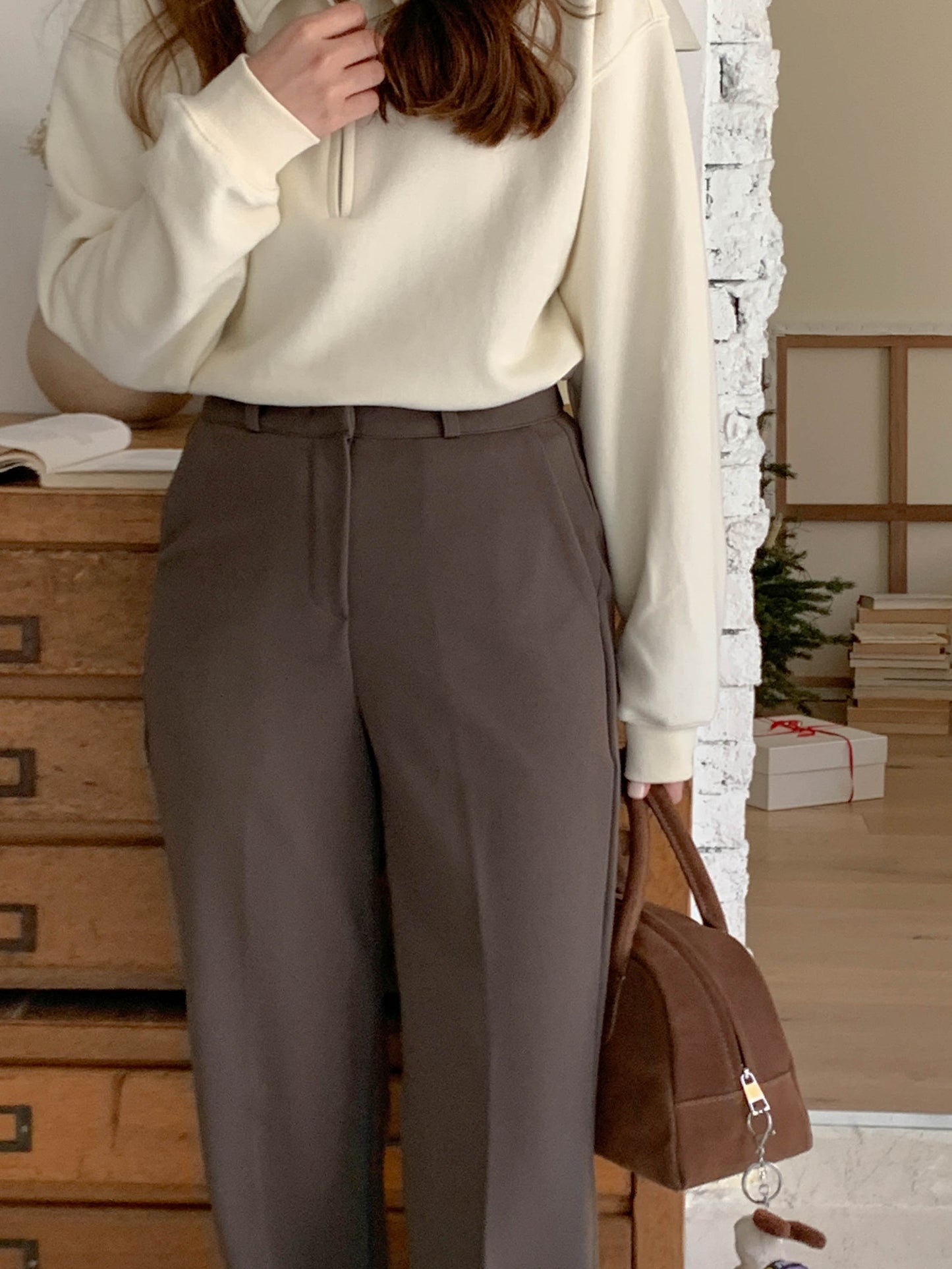 Bootcut gimo slacks-2col/ショート丈あり