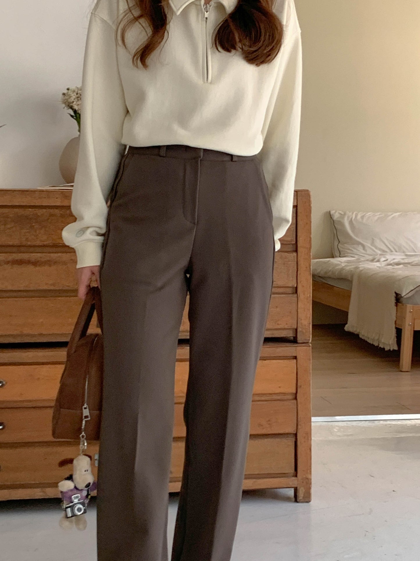 Bootcut gimo slacks-2col/ショート丈あり