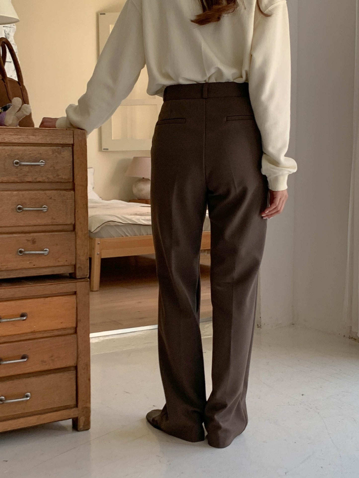 Bootcut gimo slacks-2col/ショート丈あり