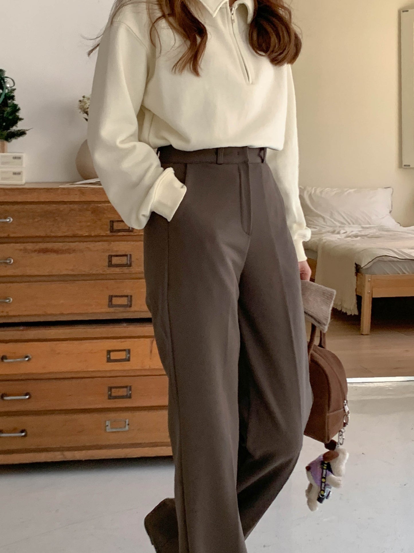 Bootcut gimo slacks-2col/ショート丈あり