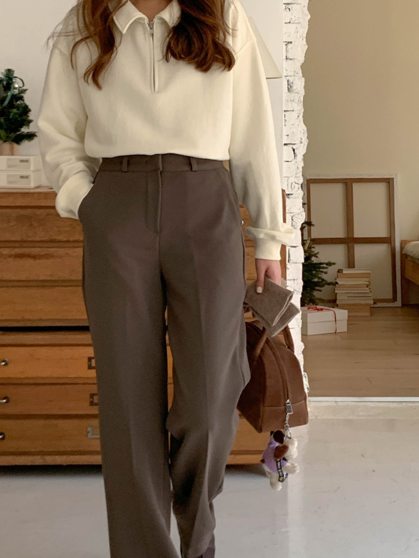 Bootcut gimo slacks-2col/ショート丈あり