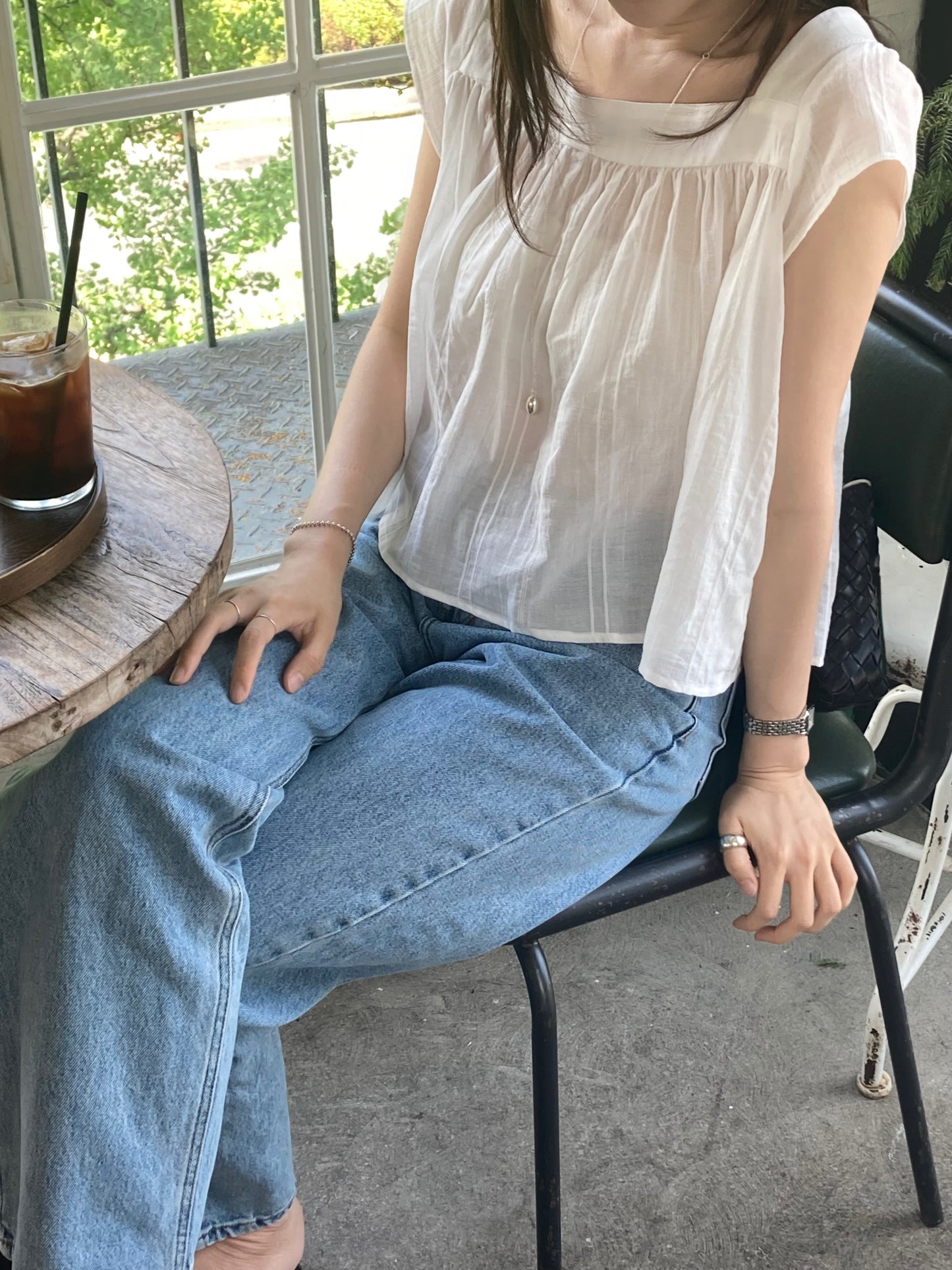 Foret half blouse-2col