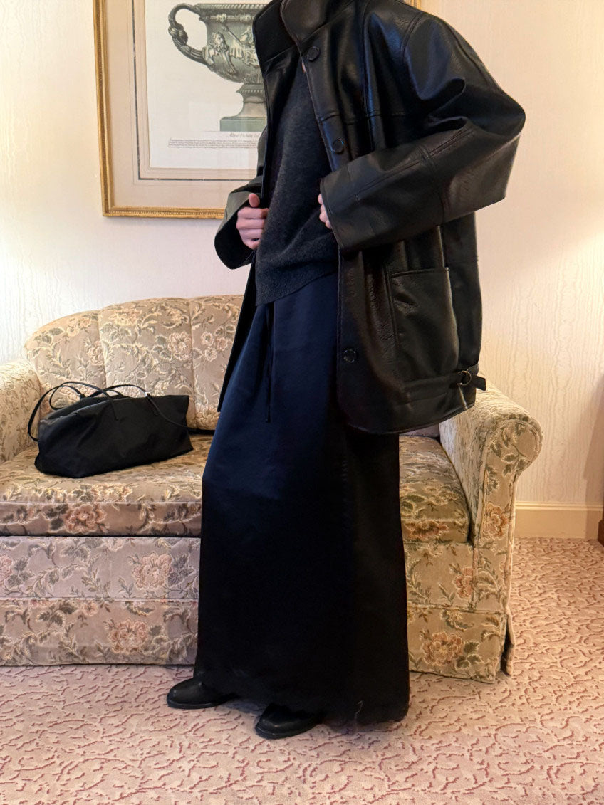 half-leather jacket