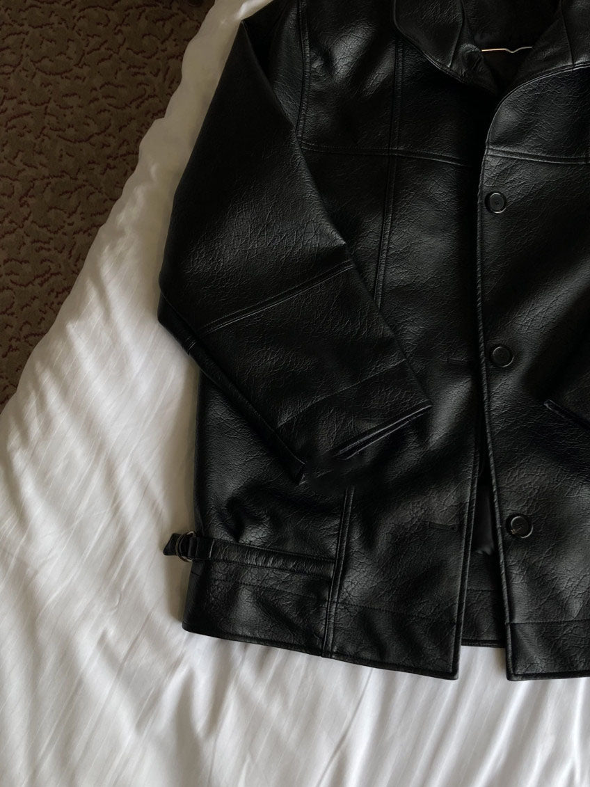 half-leather jacket