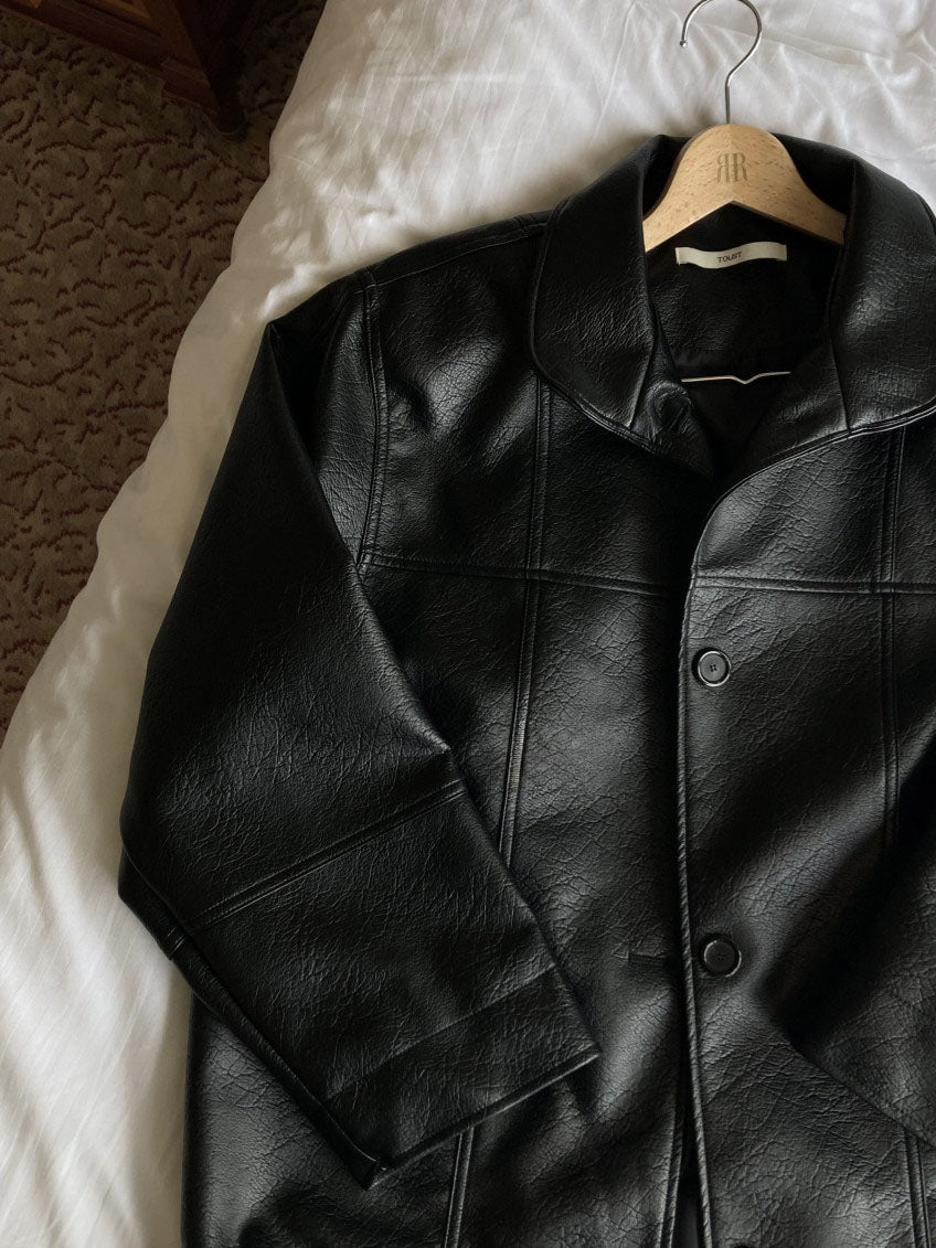 half-leather jacket