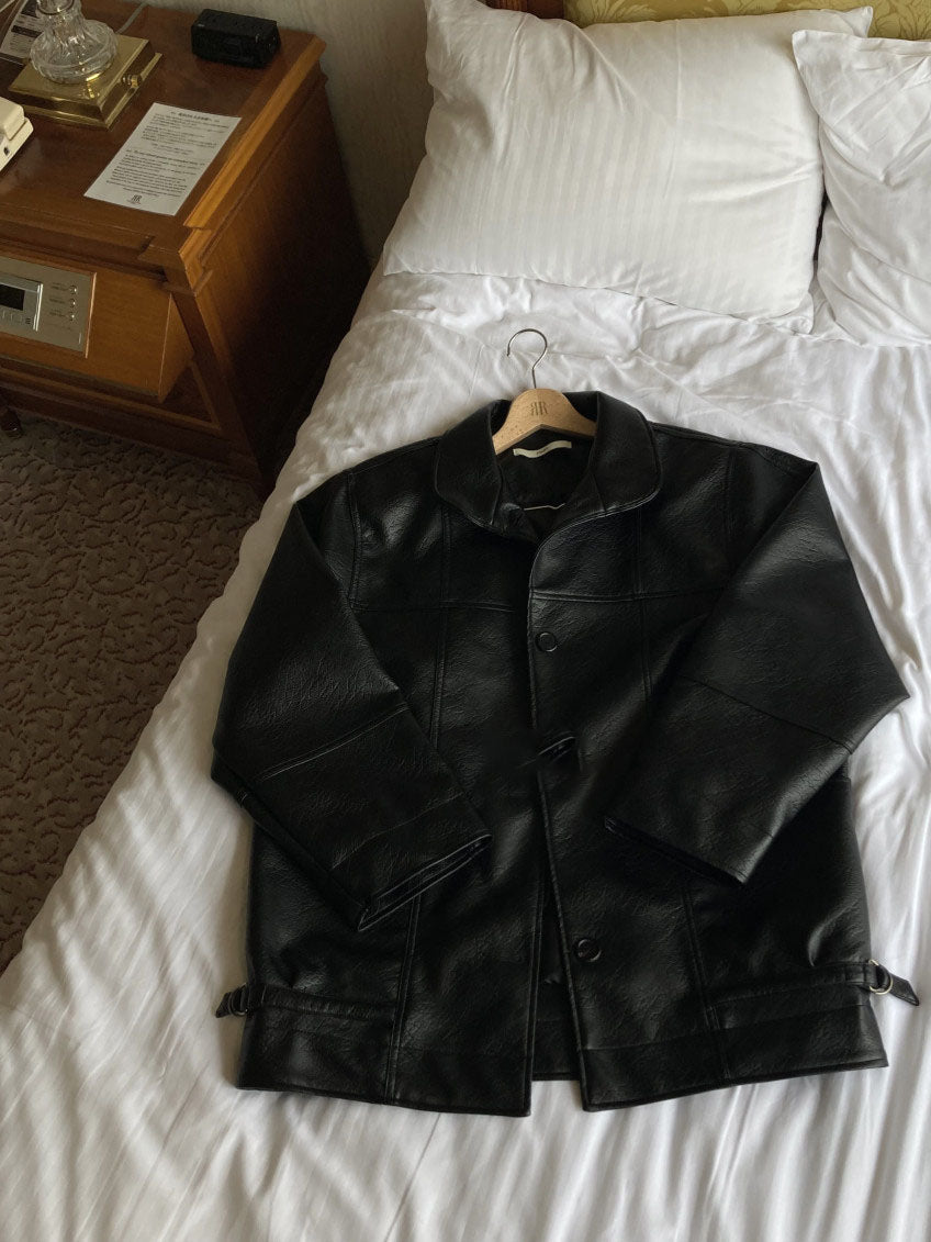 half-leather jacket