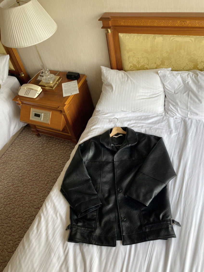half-leather jacket