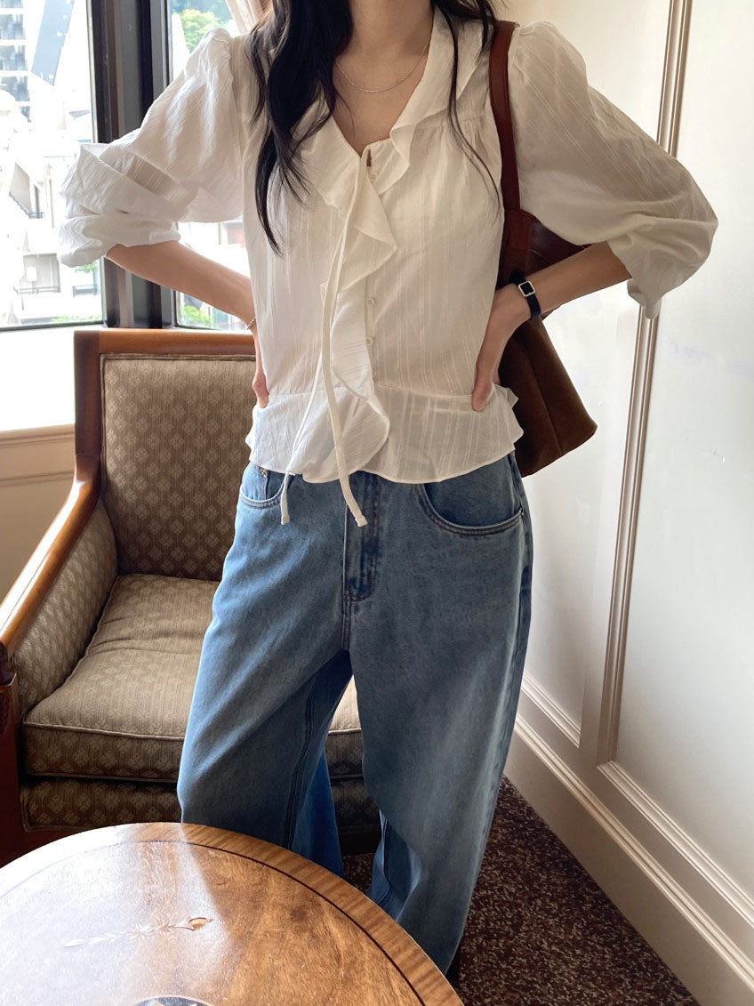 ruffle blouse-2col