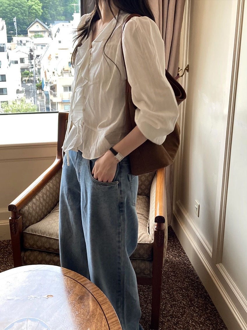 ruffle blouse-2col