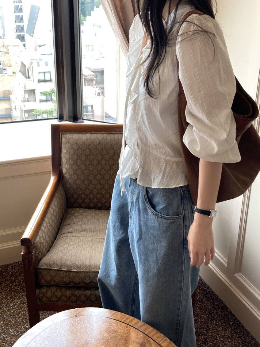 ruffle blouse-2col