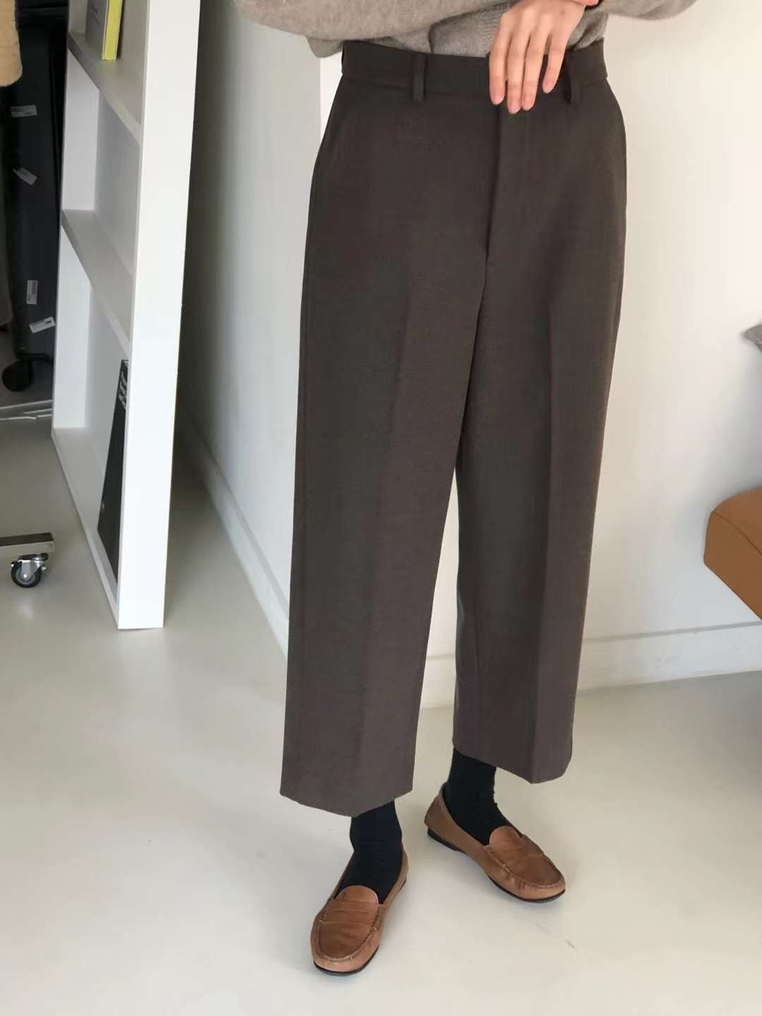 Ounce straight wool pants-3col restock